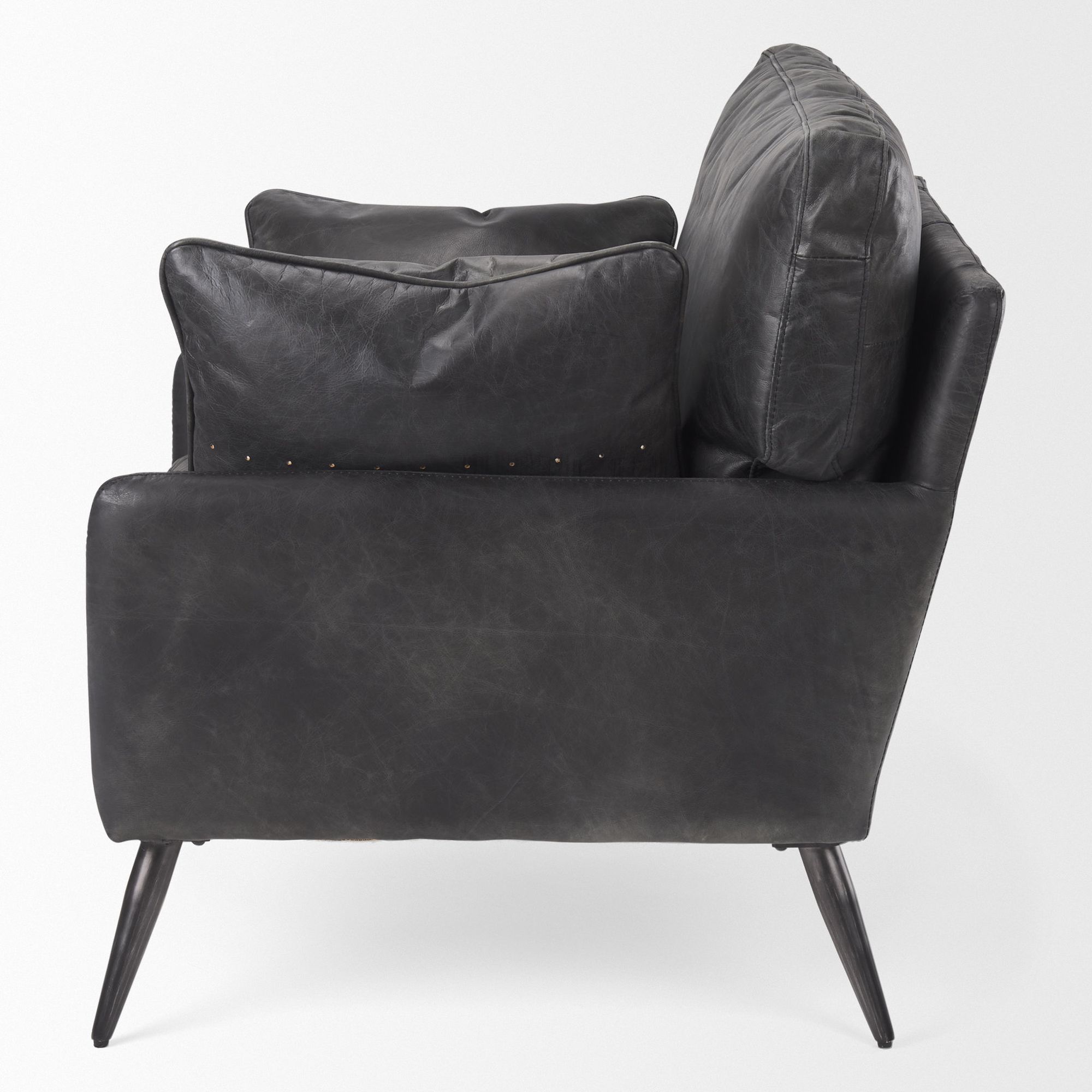 Mercana - Cochrane Accent Chair in Black, Leather