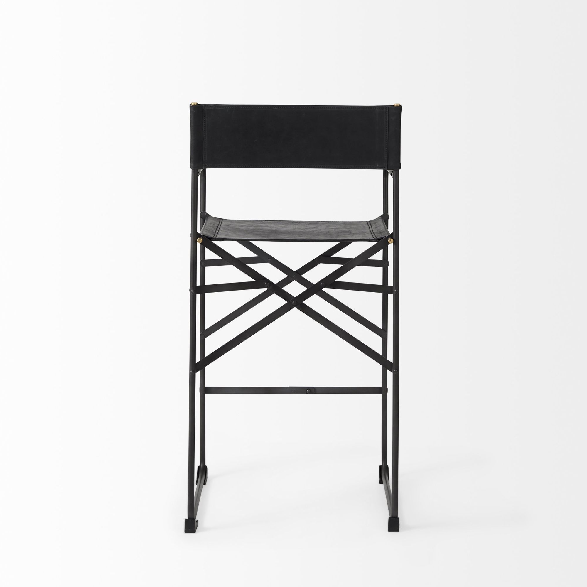 Mercana Direttore 40" Counter Stool with Black Frame - Black