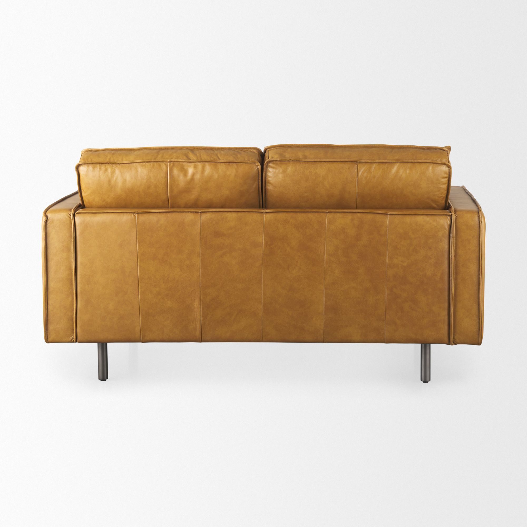 Mercana - D'Arcy Loveseat in Tan, Leather