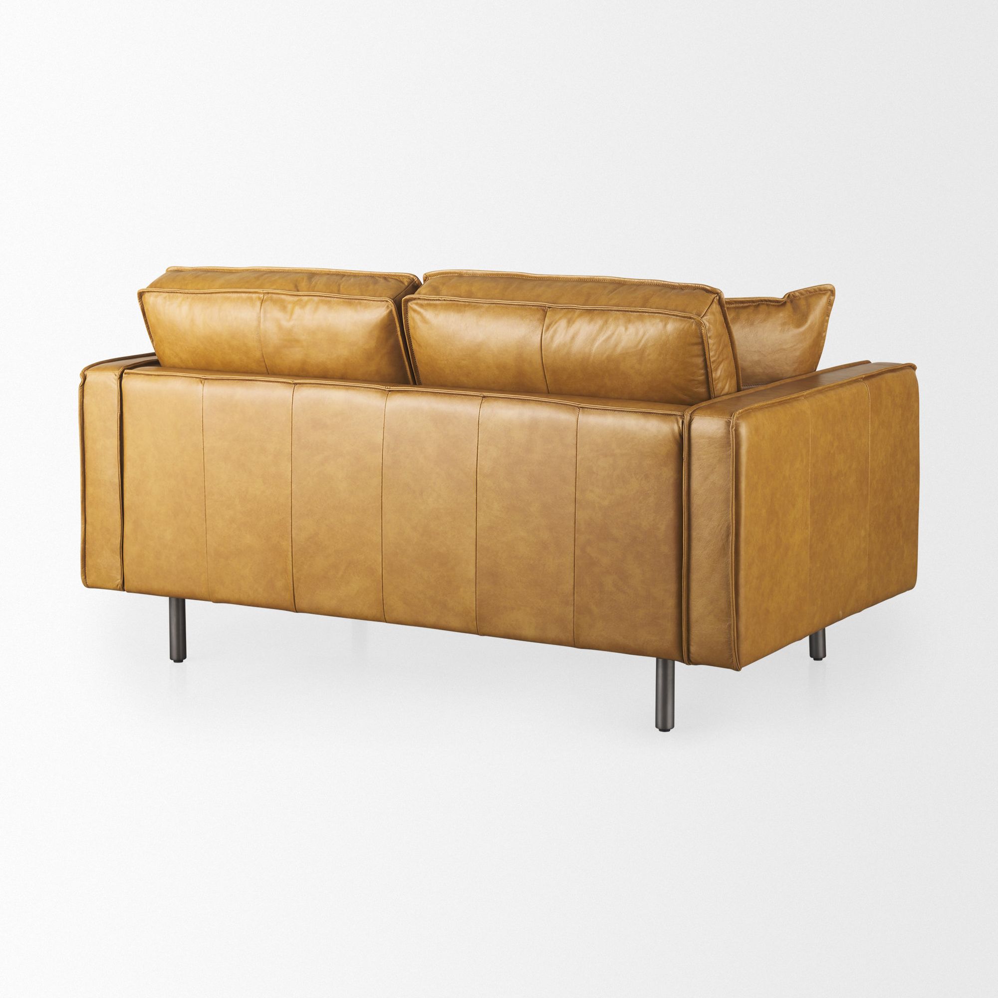 Mercana - D'Arcy Loveseat in Tan, Leather