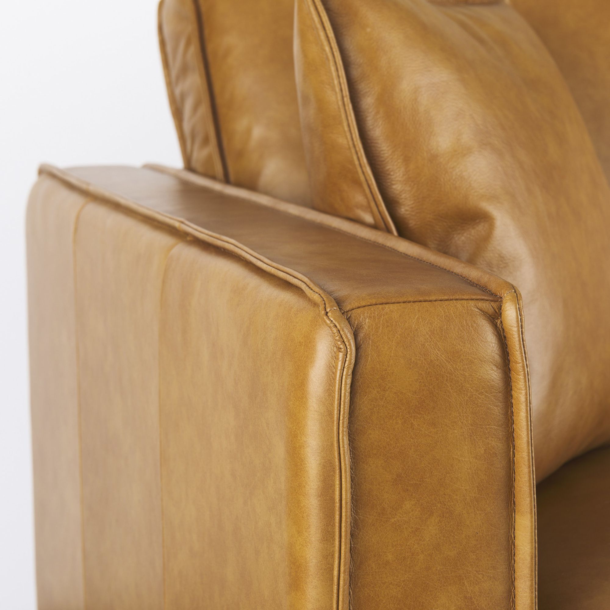 Mercana - D'Arcy Loveseat in Tan, Leather