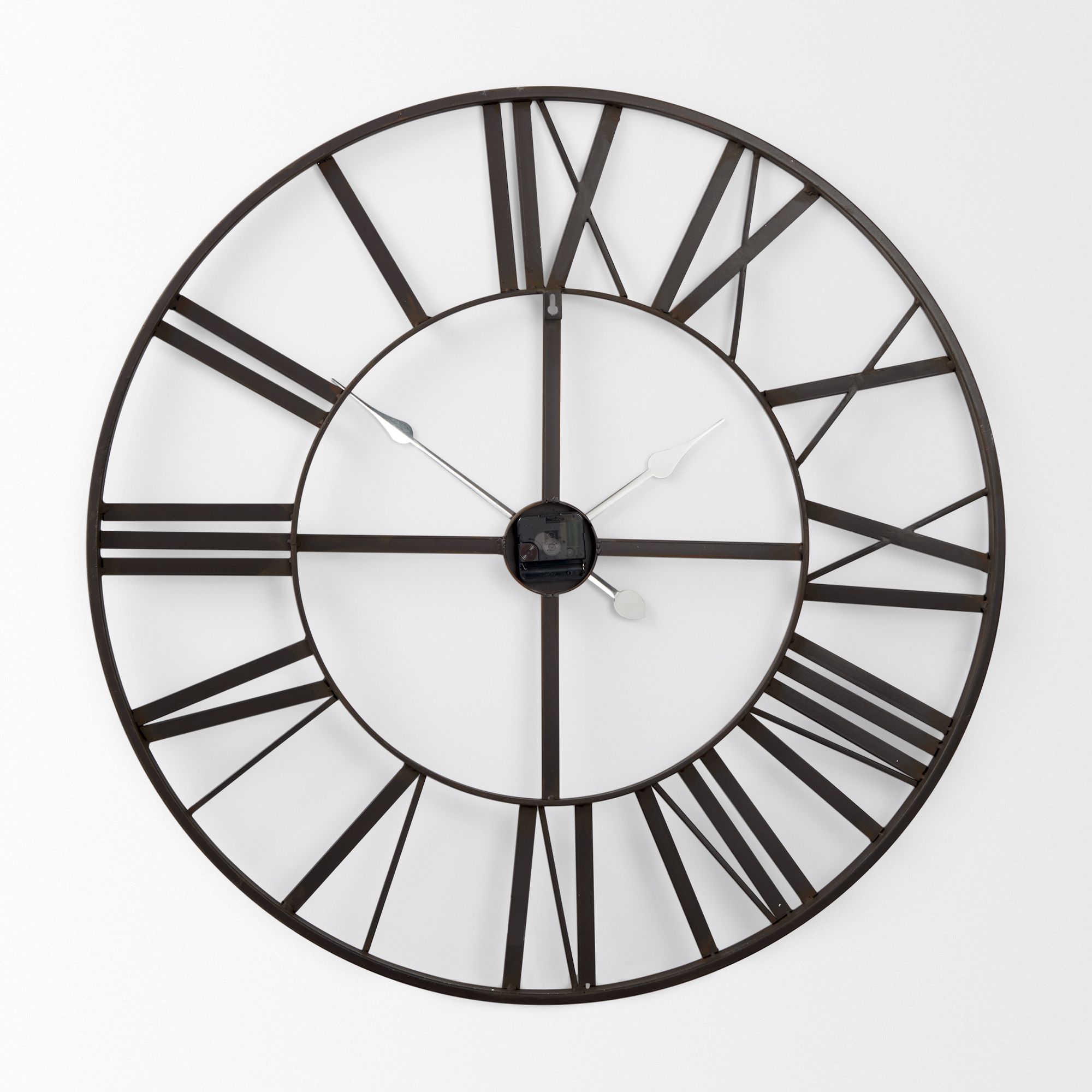 Mercana Pender 30" Iron Round Wall Clock - Black