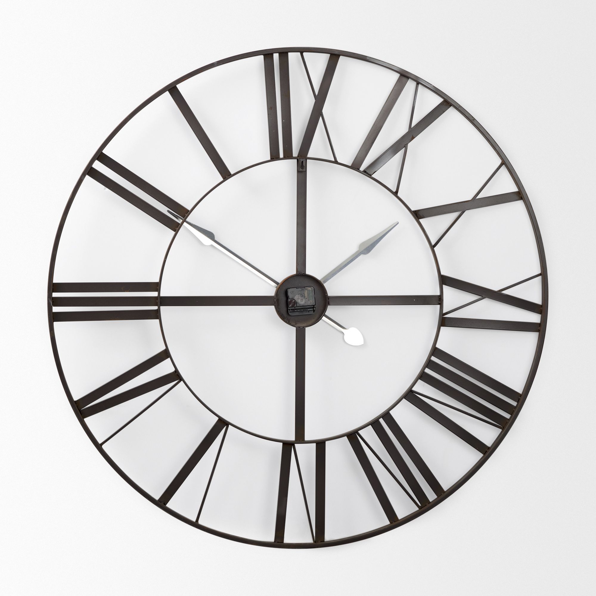 Mercana Pender 40" Iron Round Wall Clock - Black