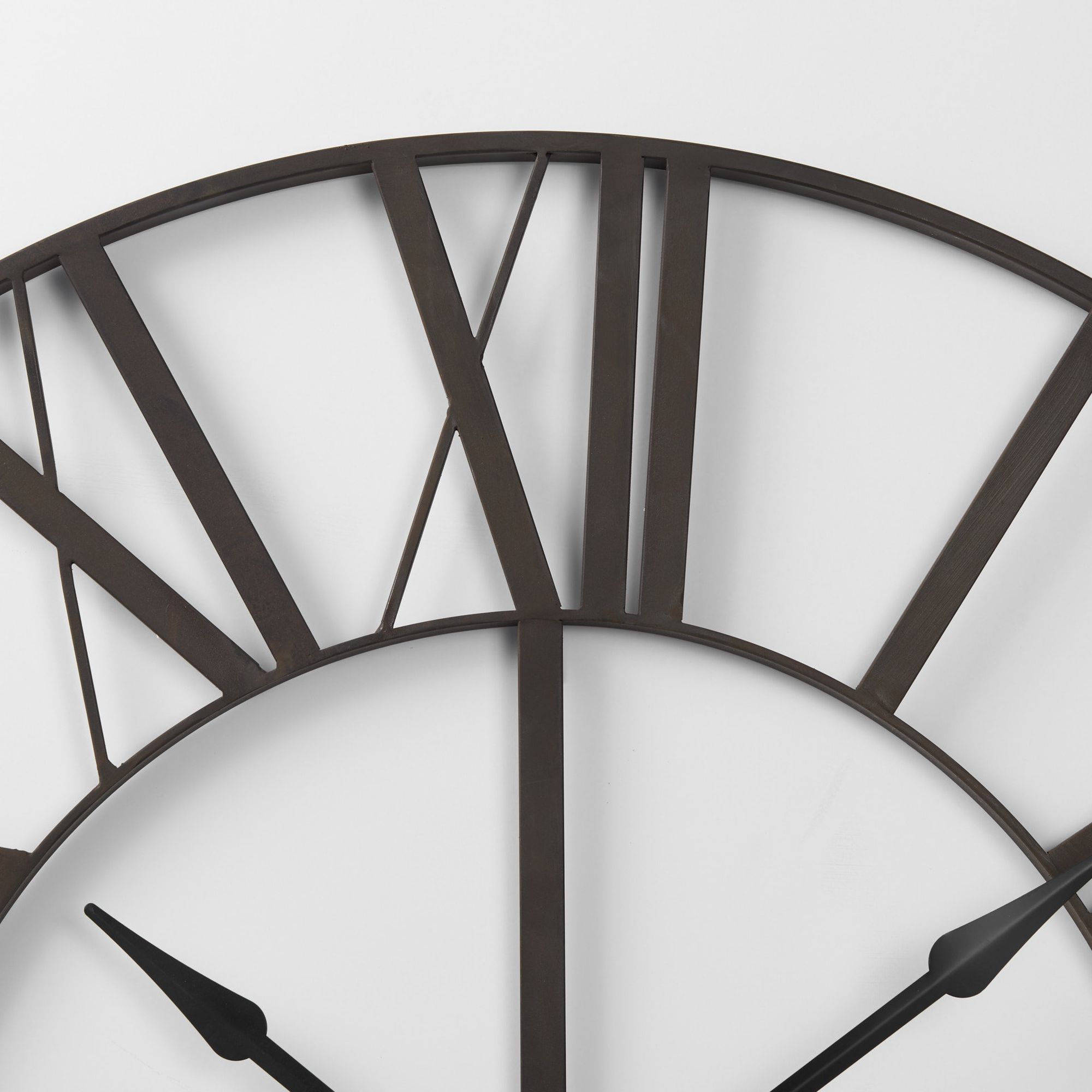 Mercana Pender 40" Iron Round Wall Clock - Black