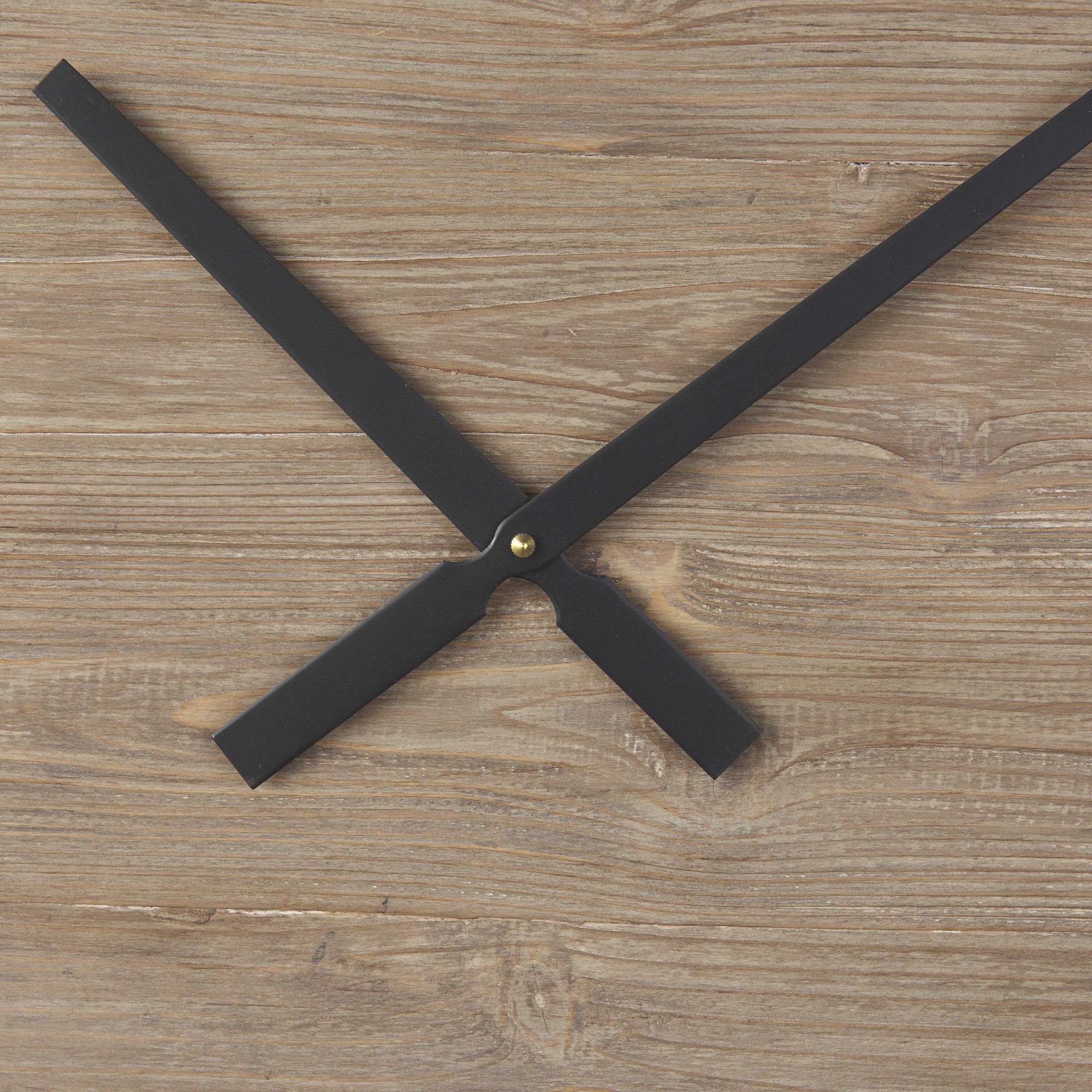 Mercana - Brielle Black Iron/Wood Round Wall Clock