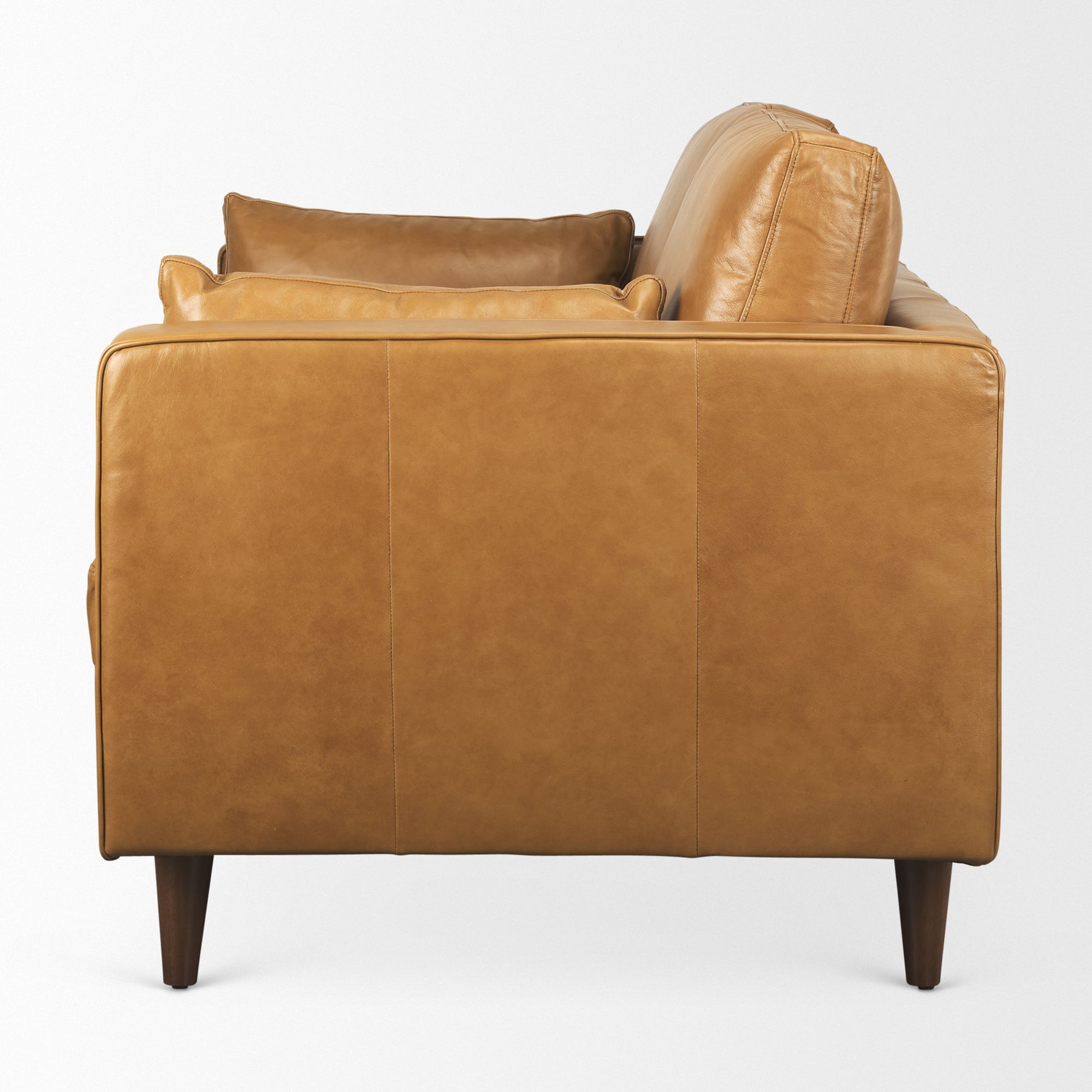 Mercana - Elton Loveseat in Tan, Leather