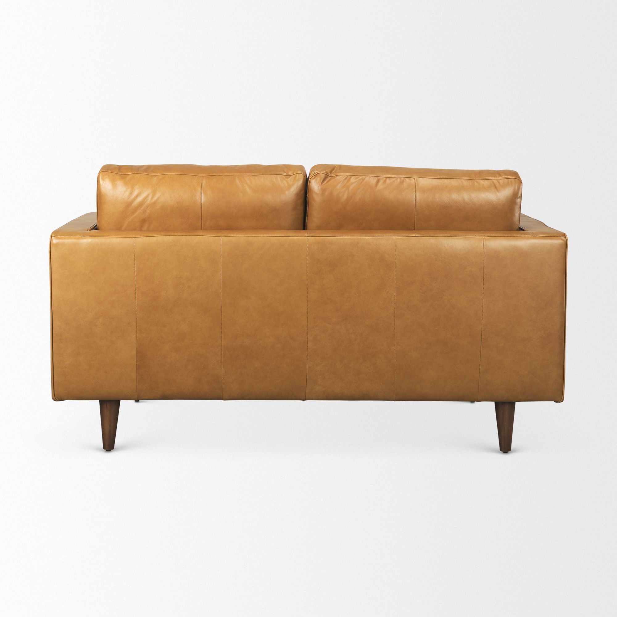 Mercana - Elton Loveseat in Tan, Leather