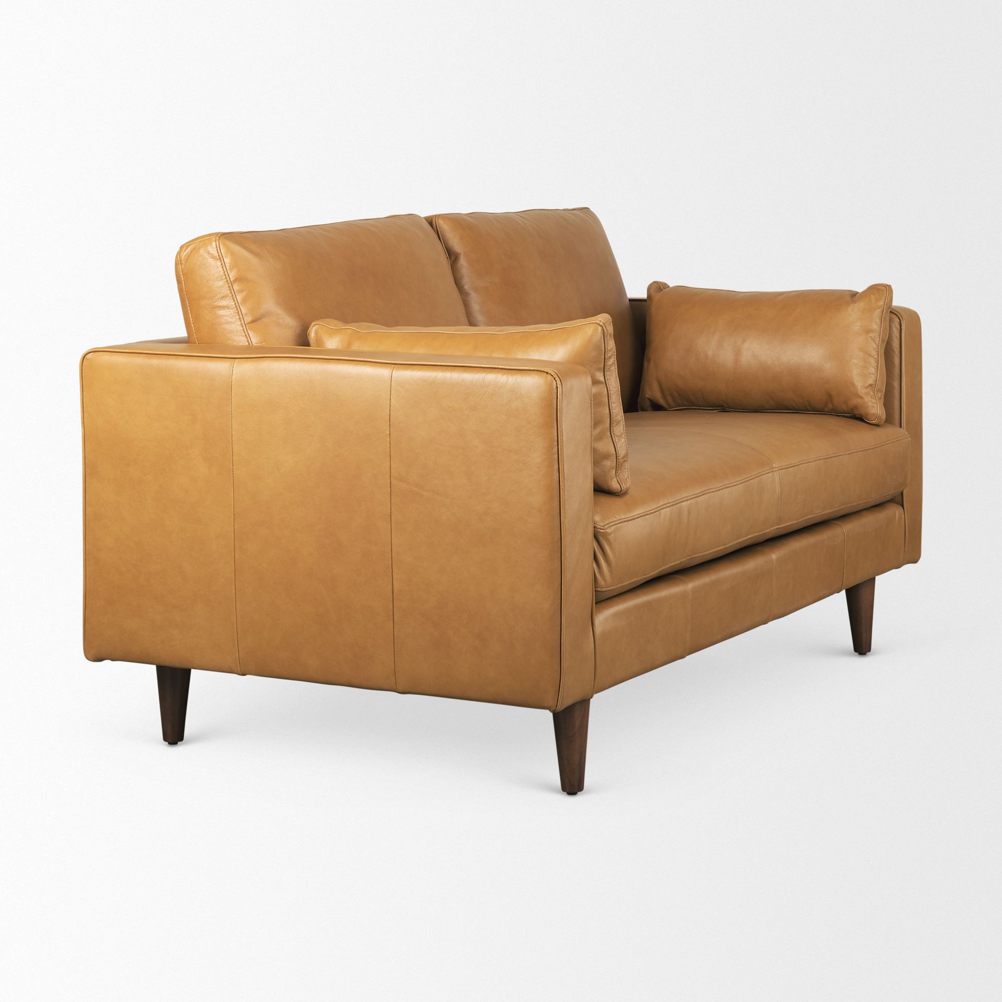 Mercana - Elton Loveseat in Tan, Leather