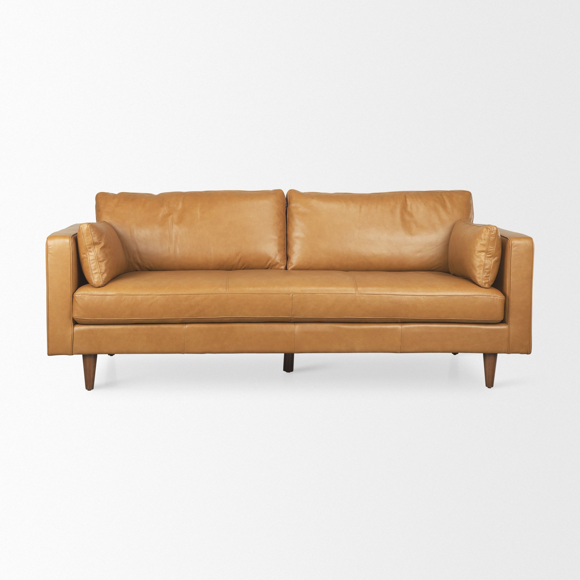 Mercana - Elton 2 Seater Sofa in Tan, Leather