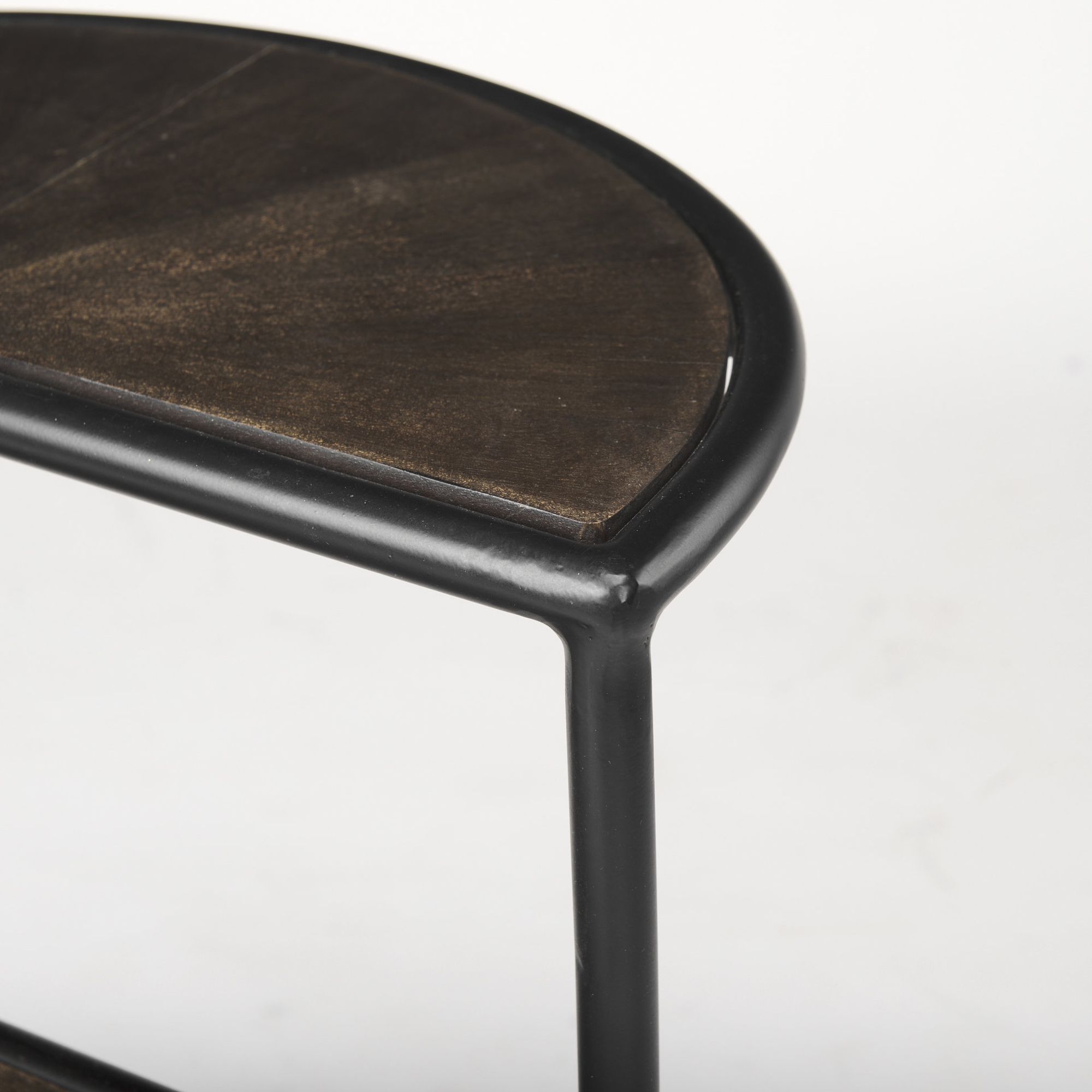 Mercana - Arlo Brown Wood with Black Metal End Table