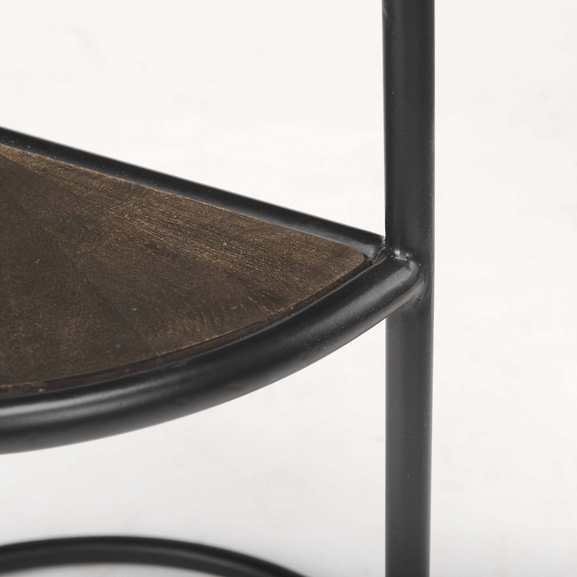 Mercana - Arlo Brown Wood with Black Metal End Table