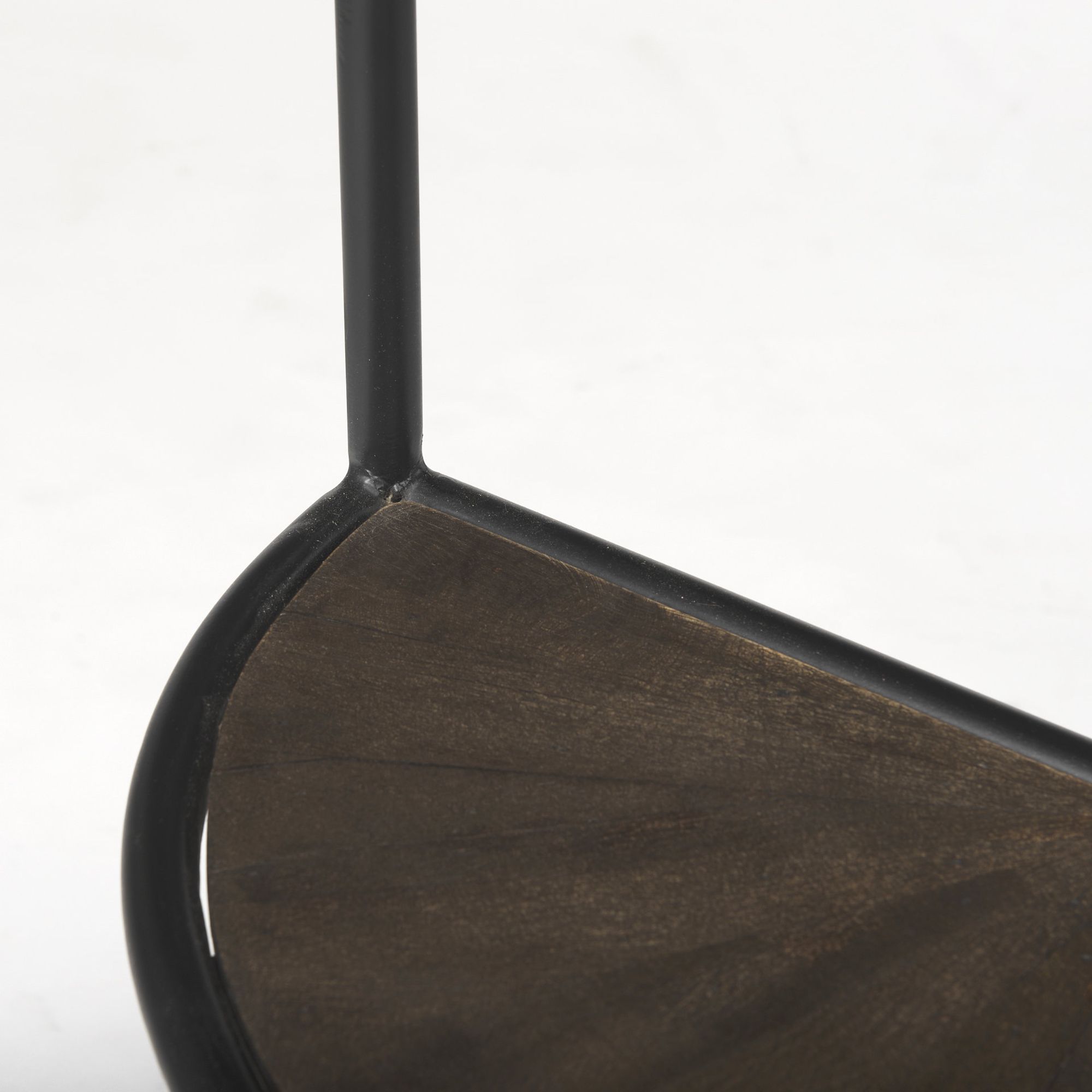 Mercana - Arlo Brown Wood with Black Metal End Table