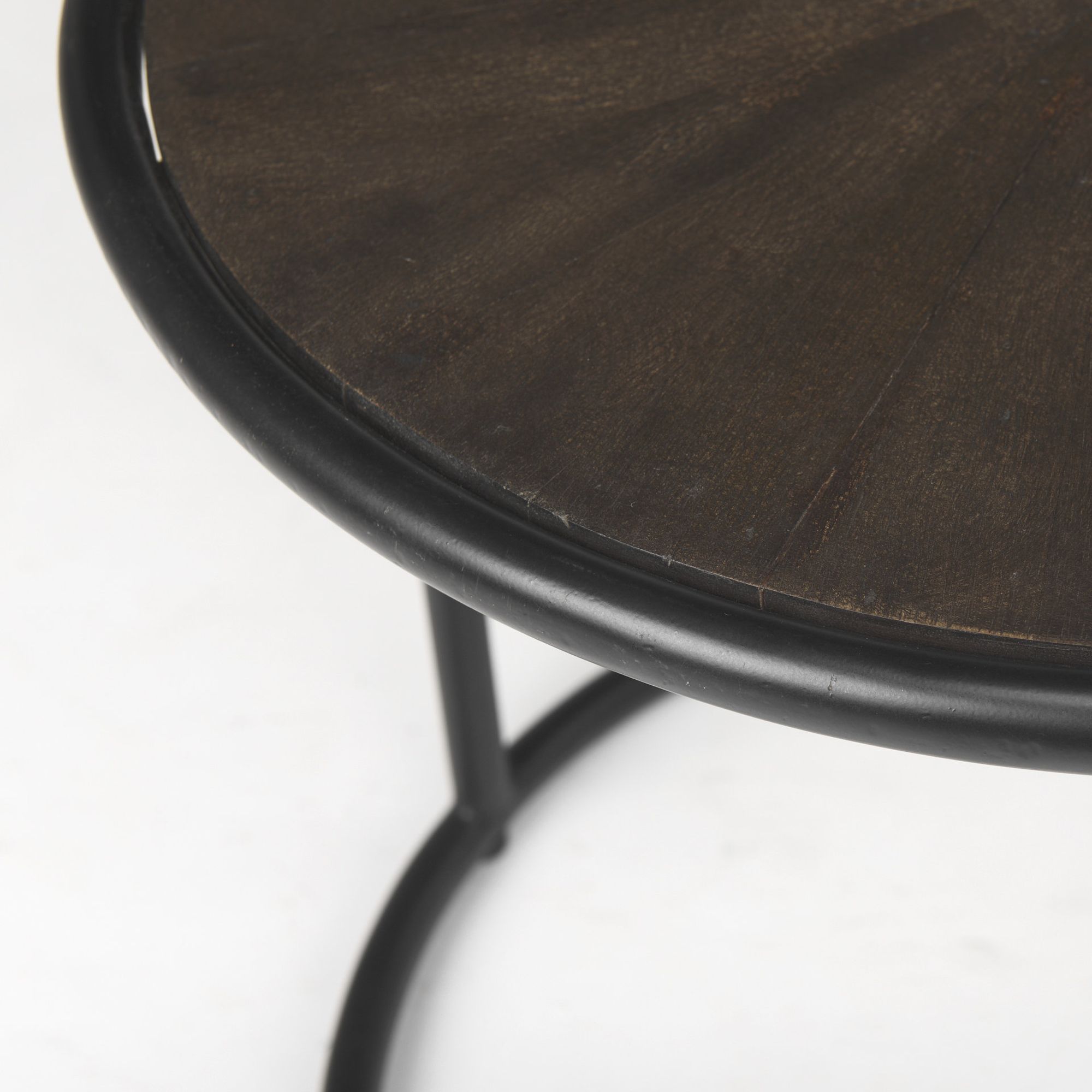 Mercana - Arlo Brown Wood with Black Metal End Table