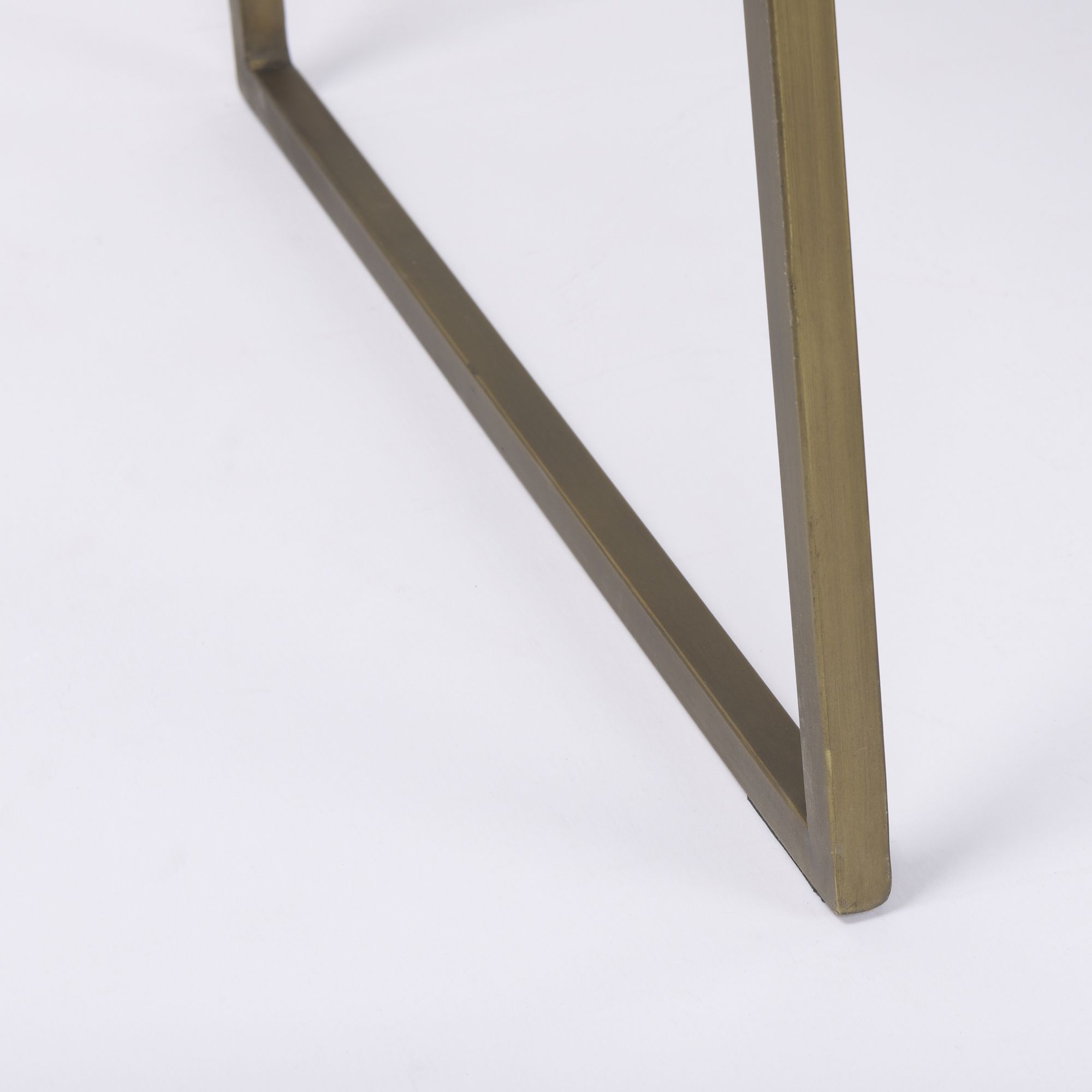 Mercana Cordell Desk with Gold Metal - Light Brown