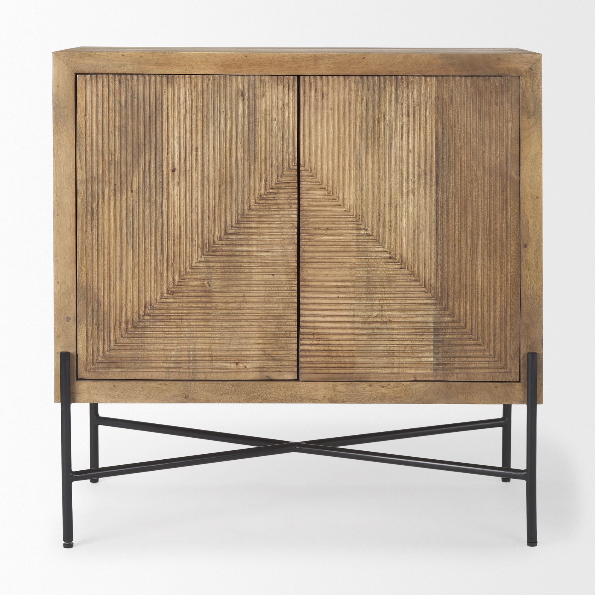 Mercana - Cairo 2 Door Wood and Metal Cabinet