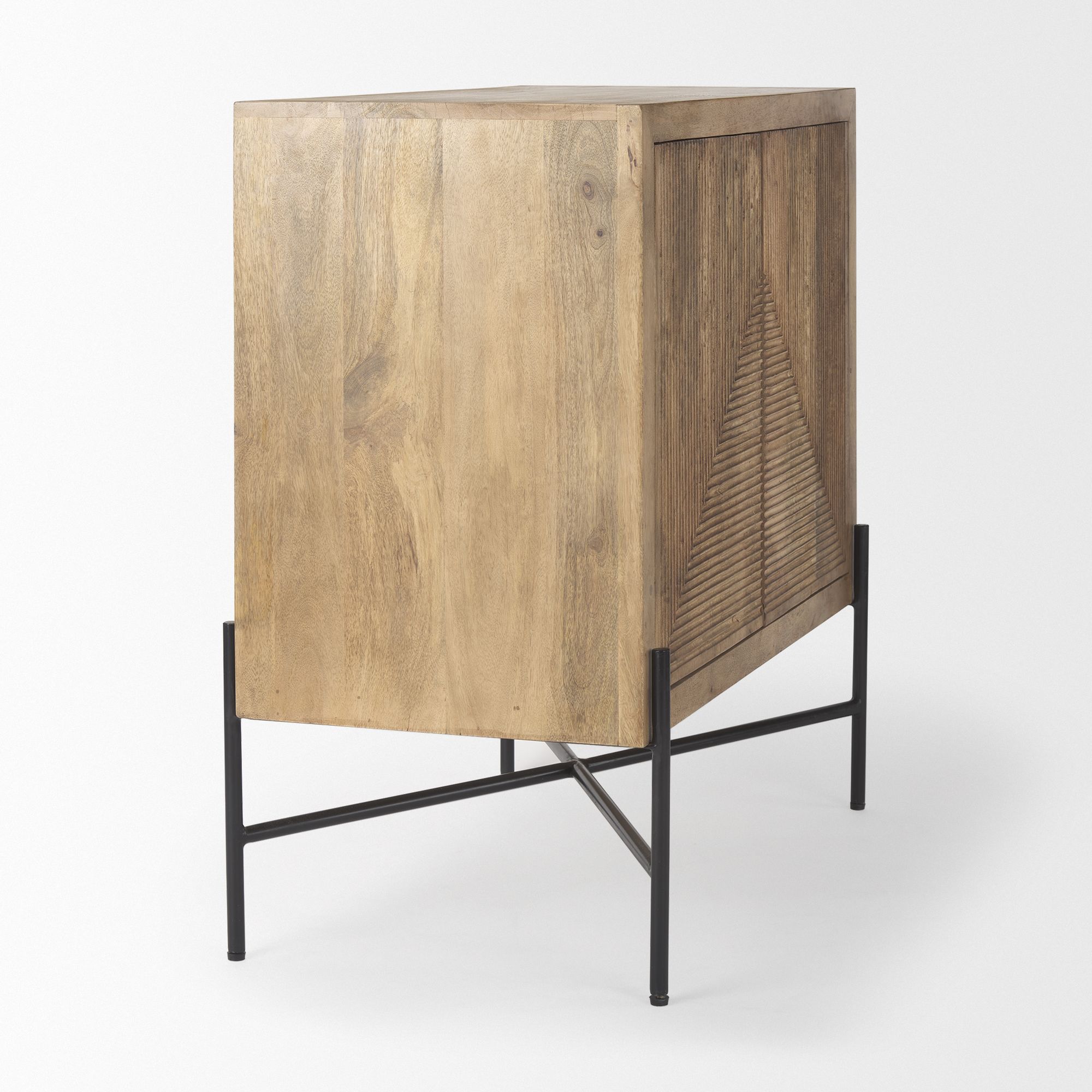 Mercana - Cairo 2 Door Wood and Metal Cabinet