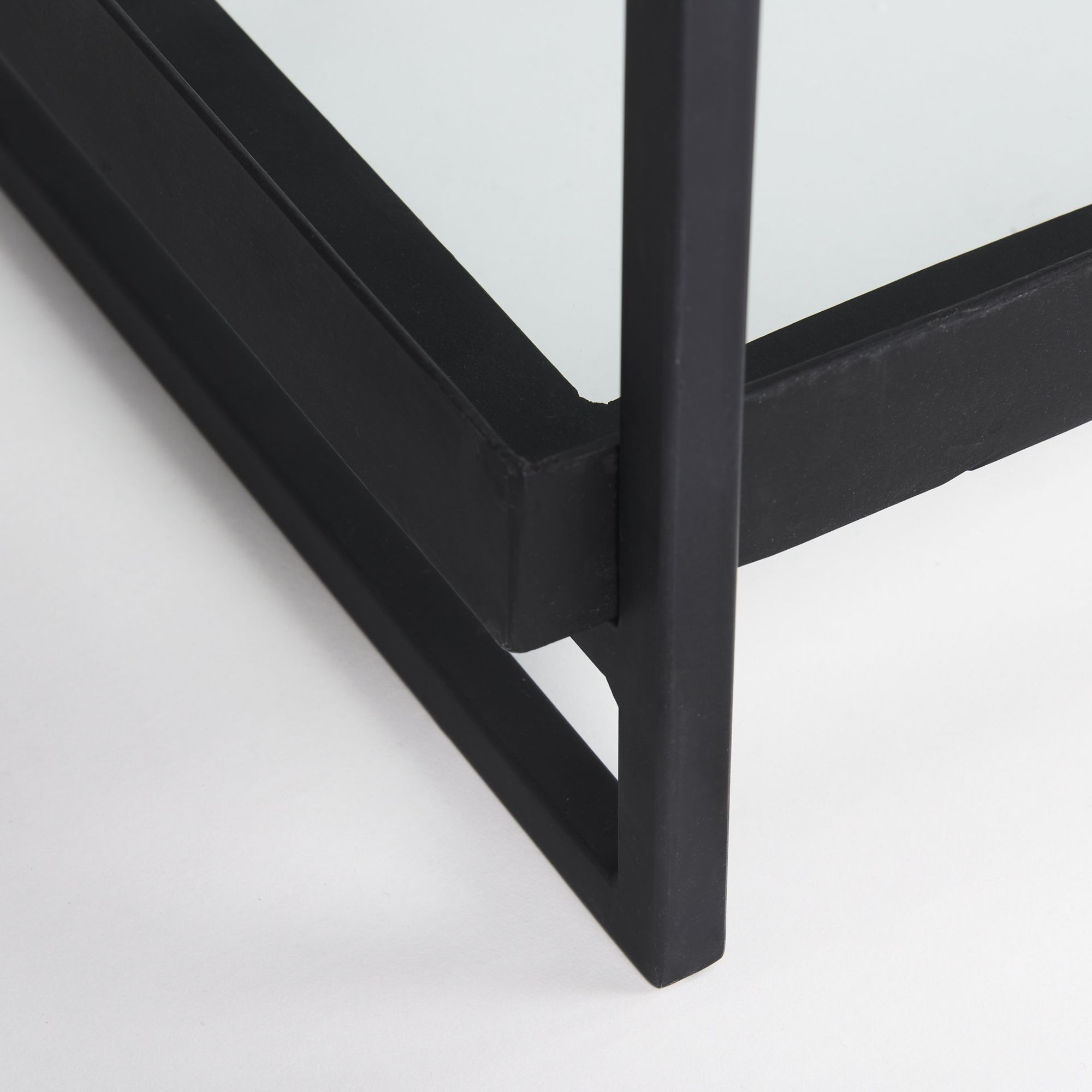 Mercana Trey Console Table with Glass - Black