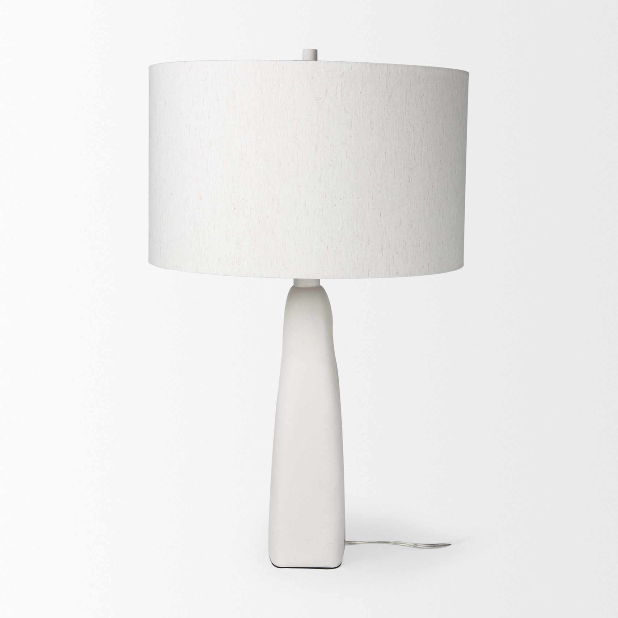 Mercana - Tao Cream Base with White Shade Table Lamp