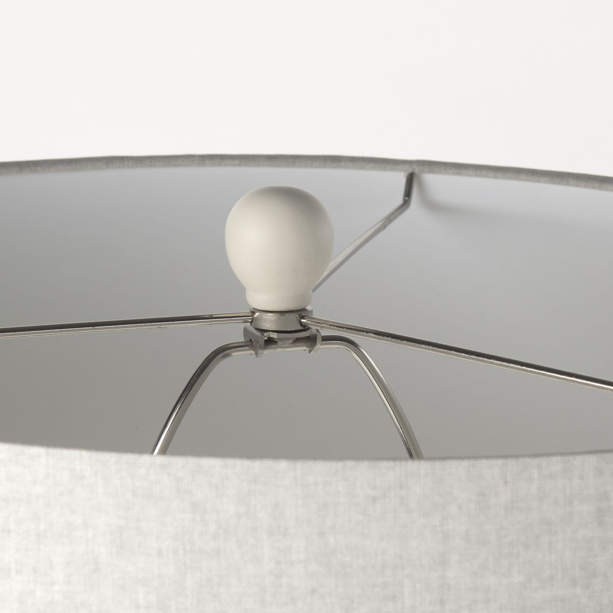 Mercana - Cato Cream Base with White Shade Table Lamp