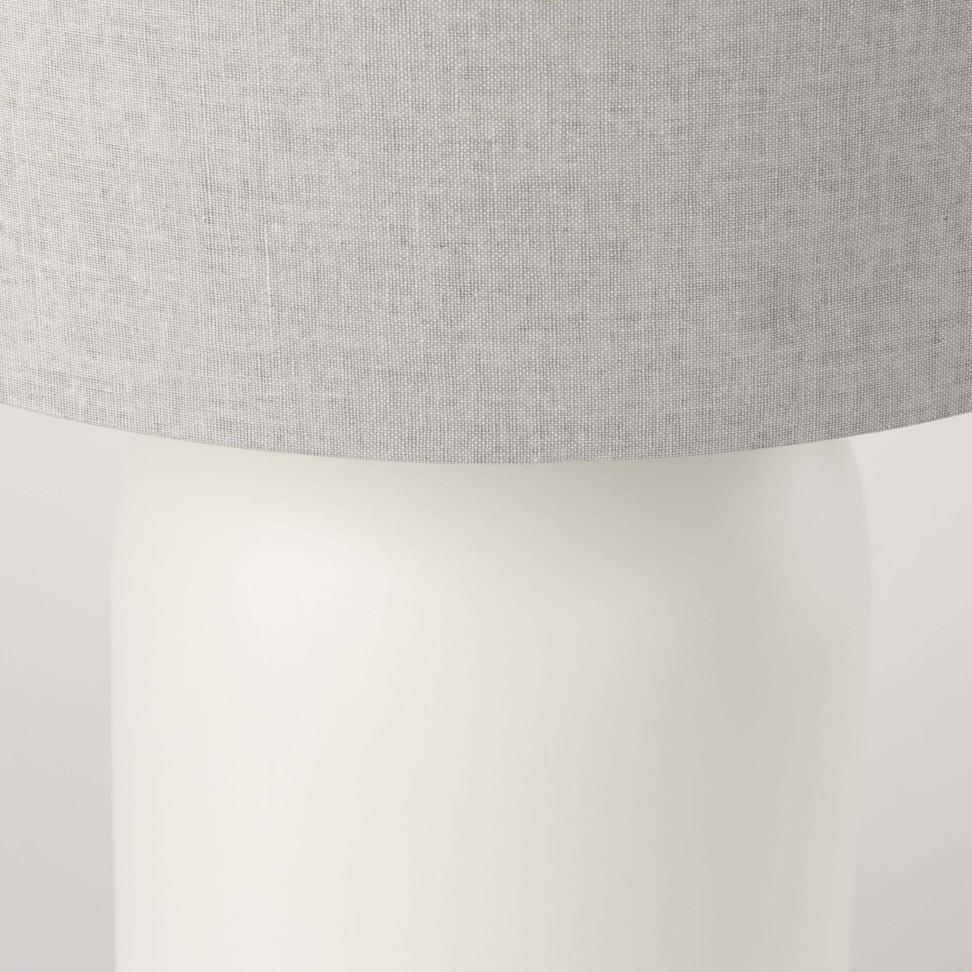 Mercana - Cato Cream Base with White Shade Table Lamp