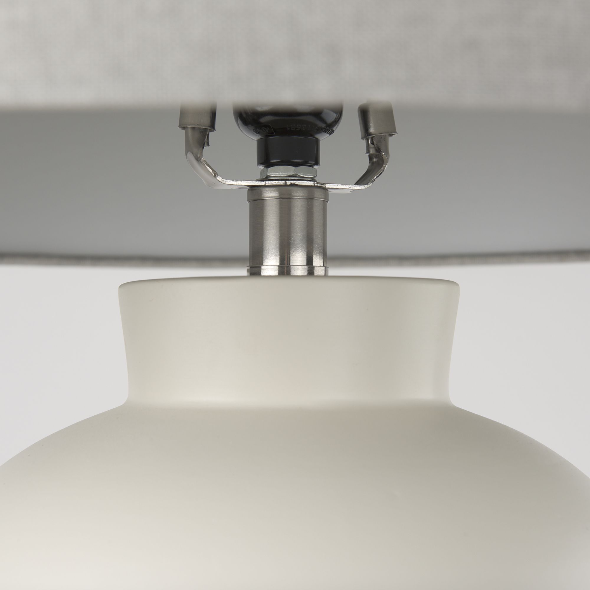 Mercana - Cato Cream Base with White Shade Table Lamp