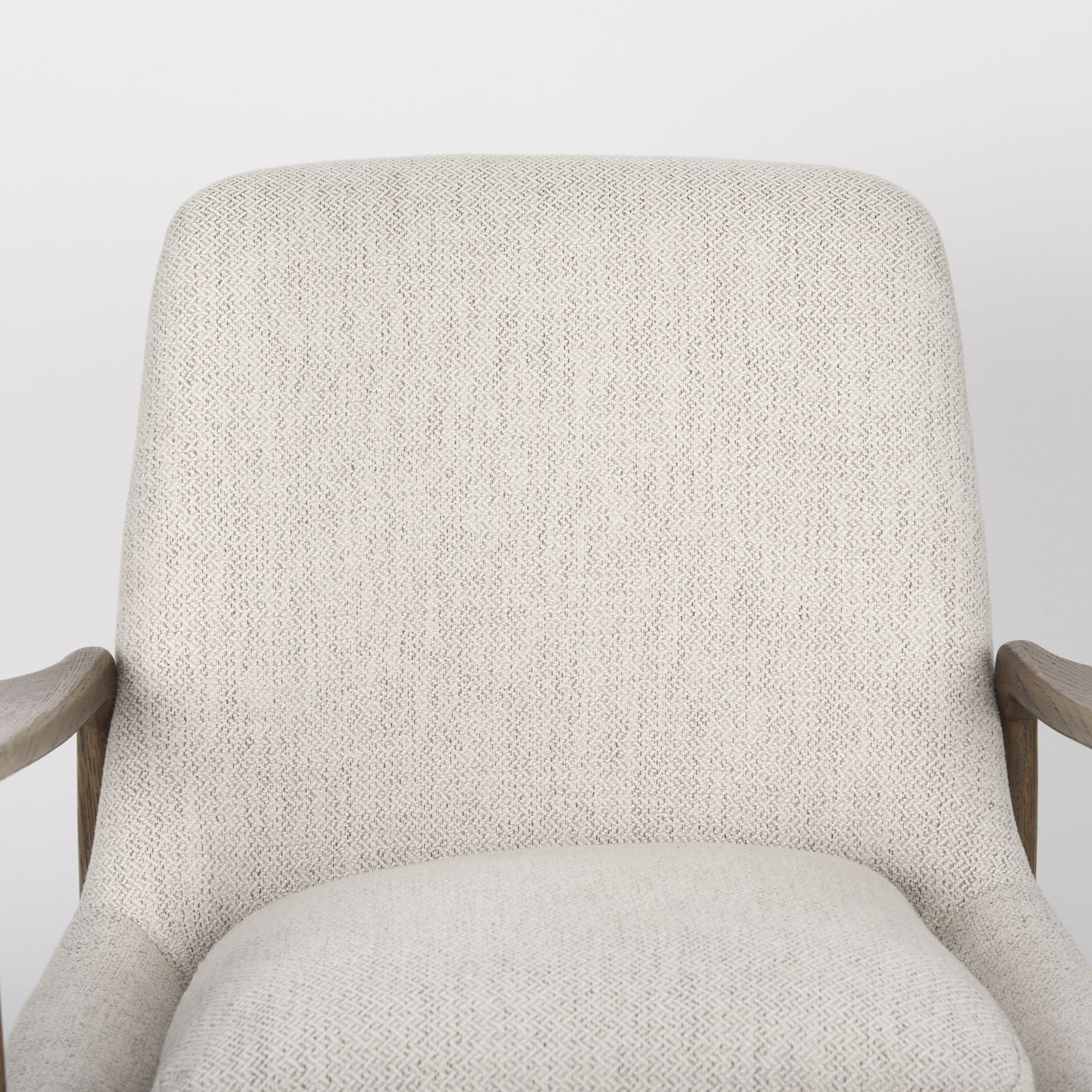 Mercana Westan Cream Fabric W/Medium Brown Wood Accent Chair - Cream, Fabric