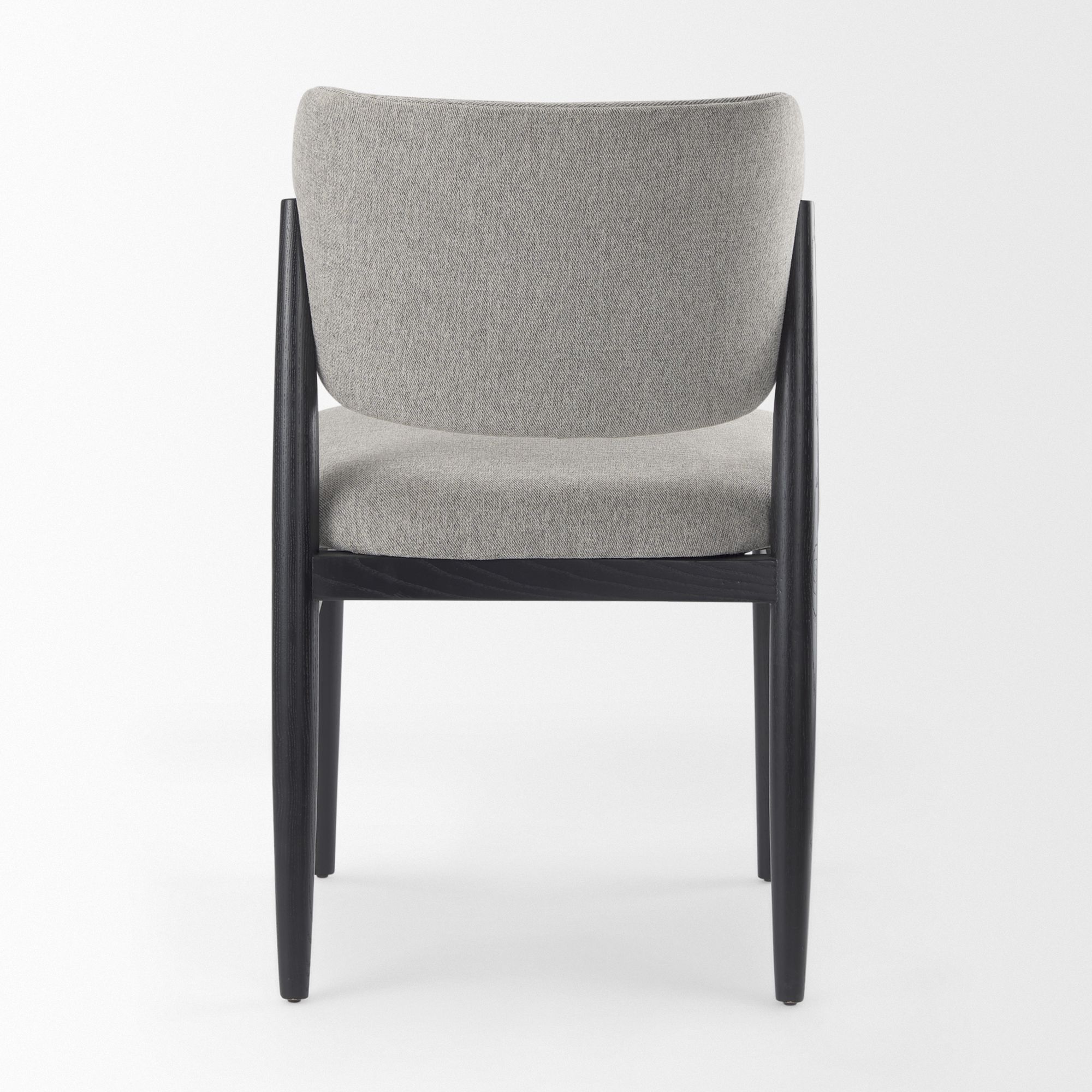 Mercana Cline Dining Chair with Black Wood - Gray