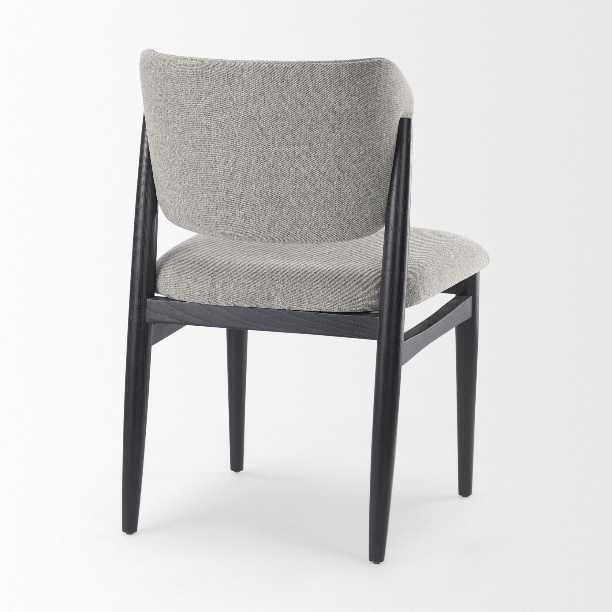 Mercana Cline Dining Chair with Black Wood - Gray