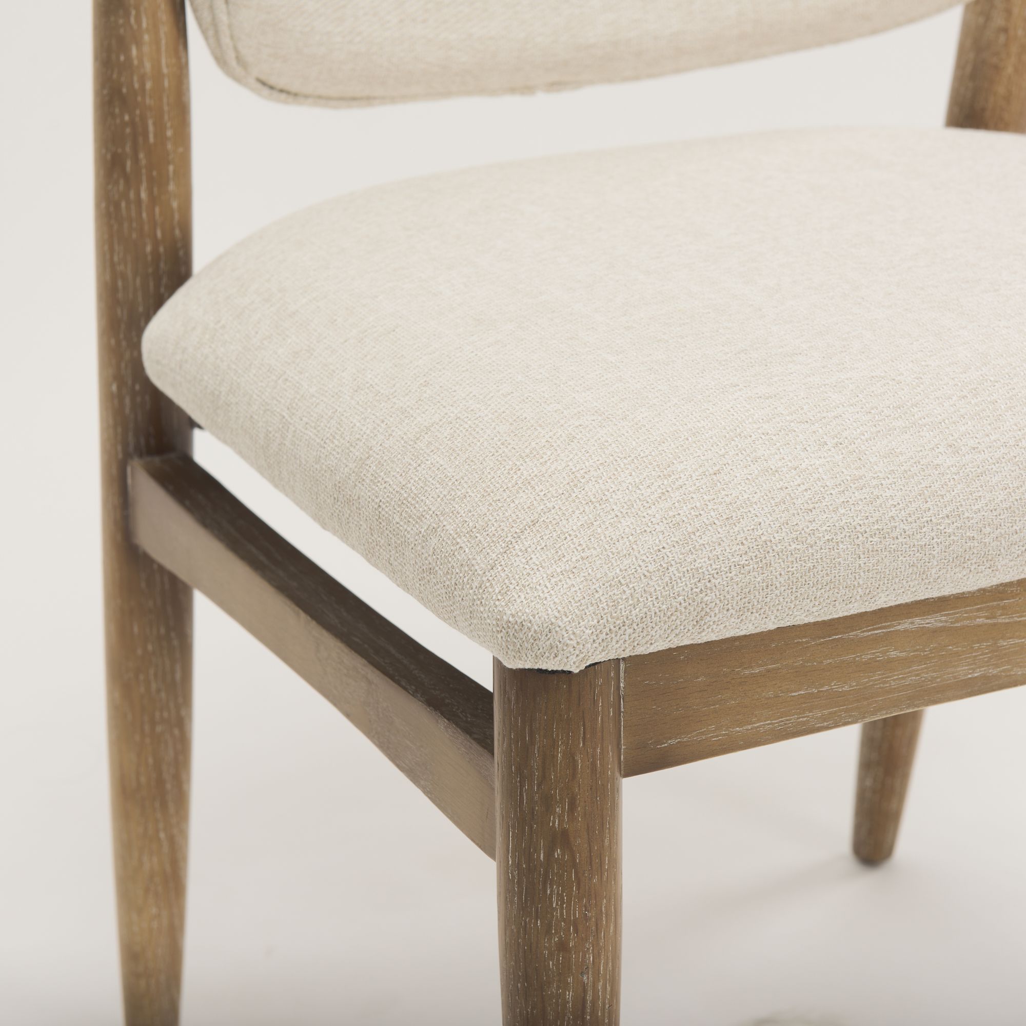 Mercana Cline Dining Chair - Cream/Light Brown