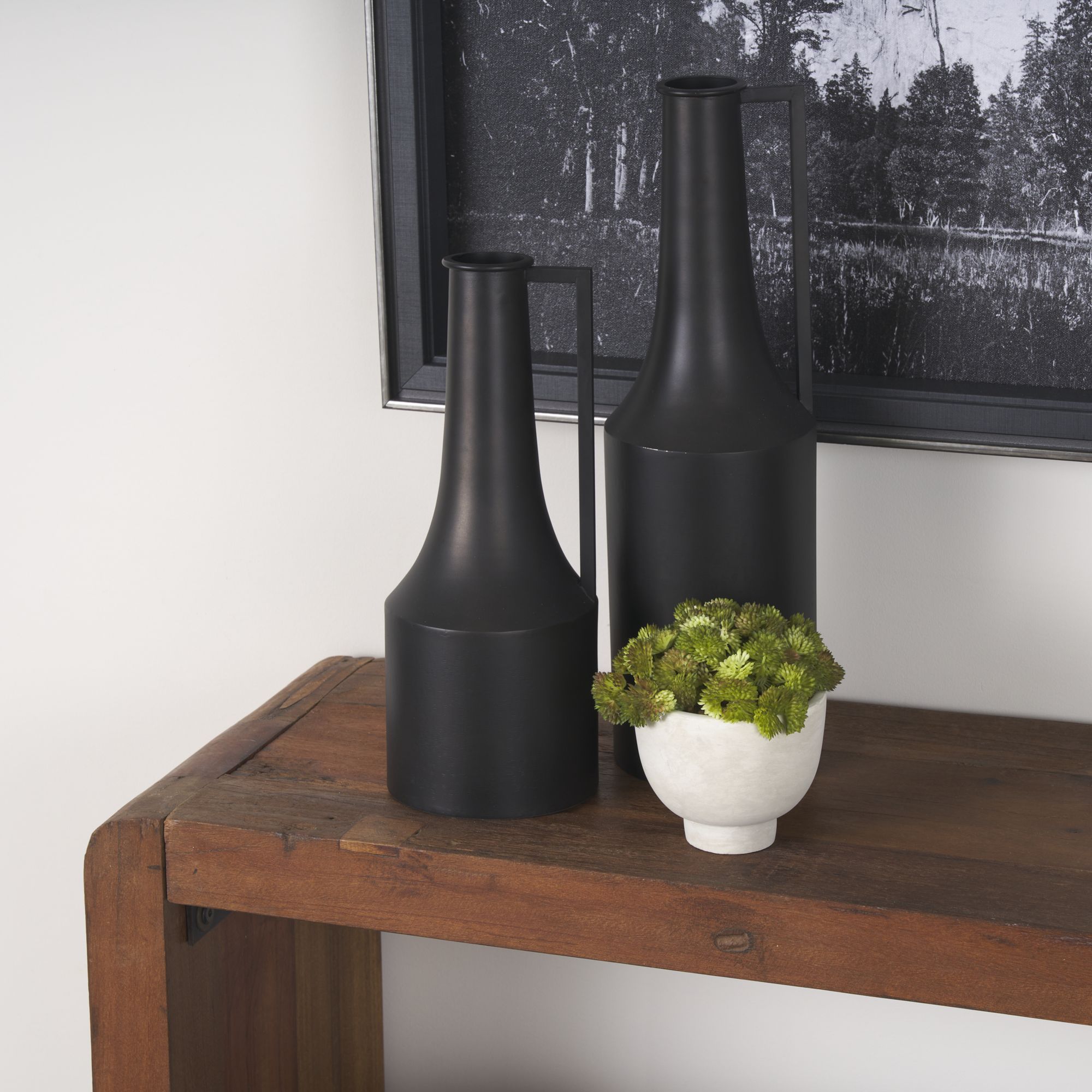 Mercana Aubrey Small Iron Flower Vase - Black