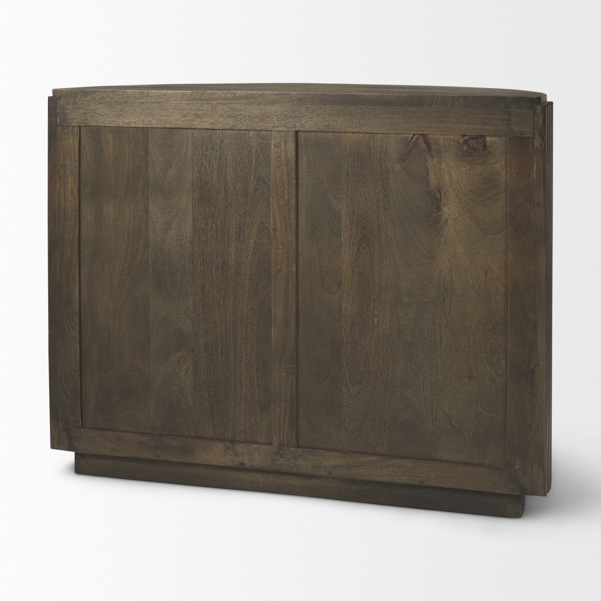 Mercana Terra Fluted 2-Door Accent Cabinet - Dark Brown