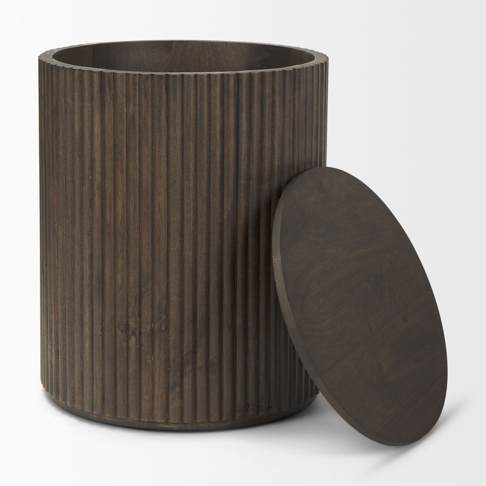 Mercana Terra Round End Table - Dark Brown