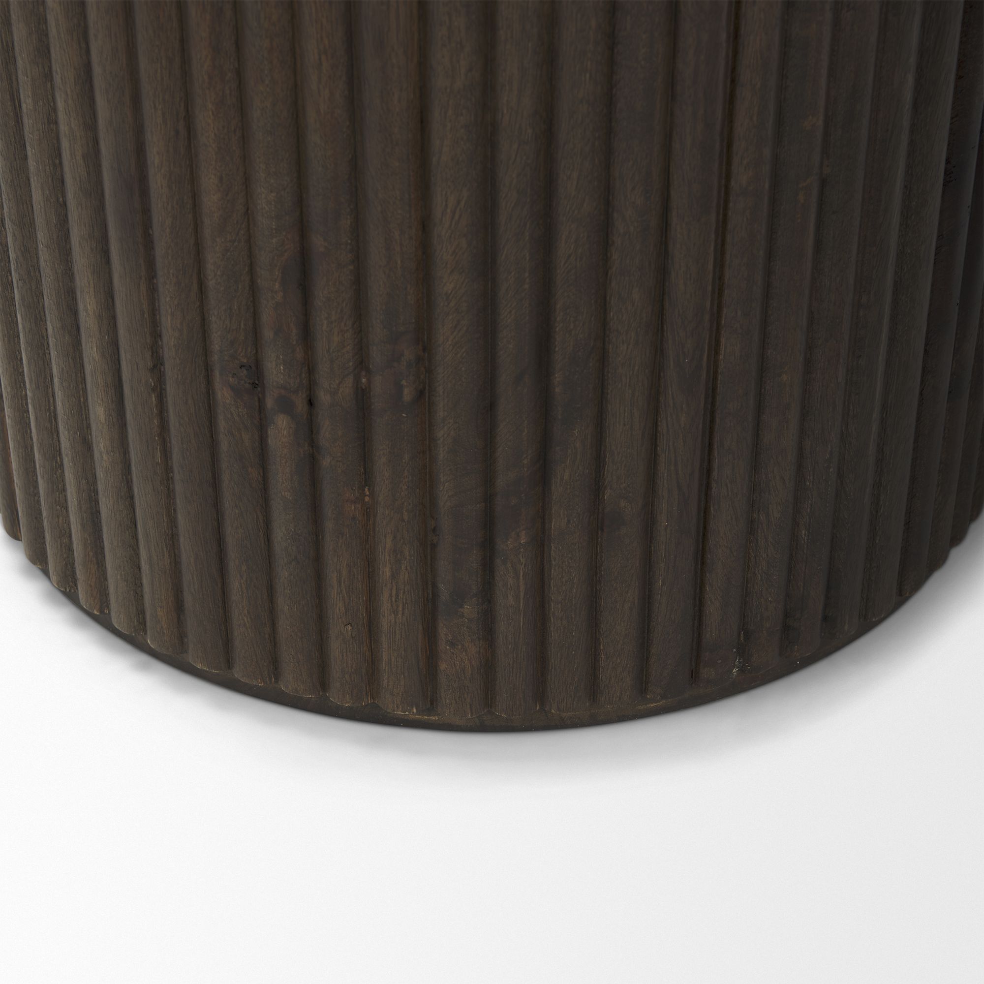 Mercana Terra Round End Table - Dark Brown