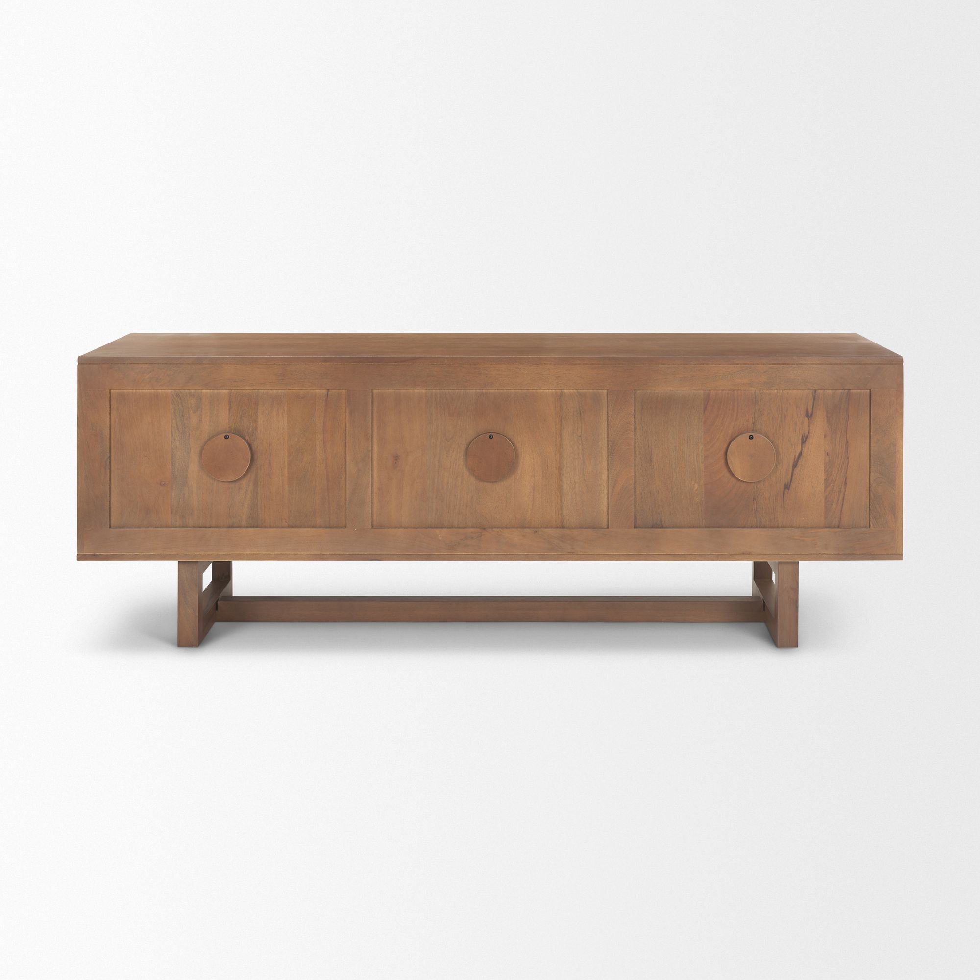 Mercana Grier Media Console with Cane - Brown