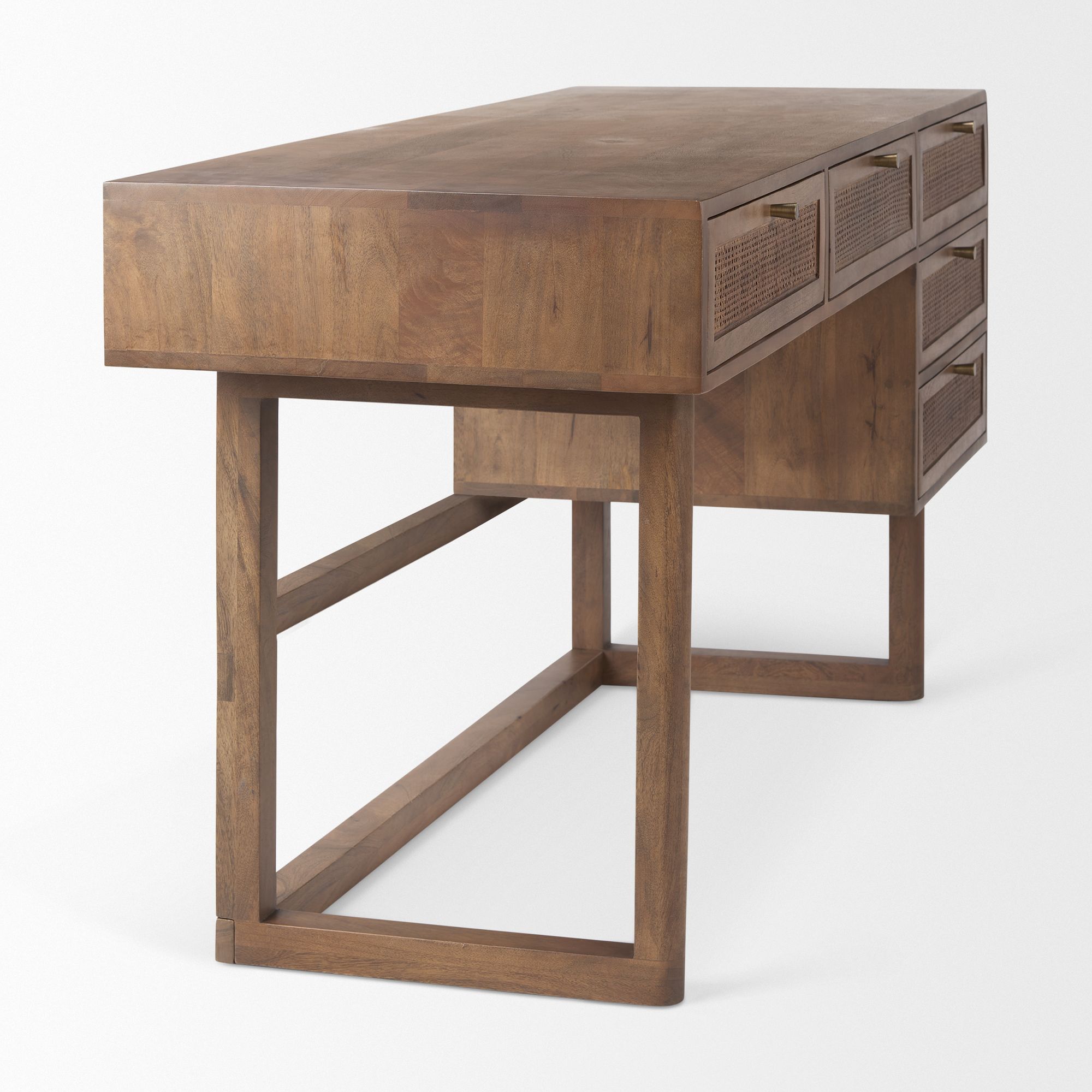 Mercana Grier Desk with Cane - Brown