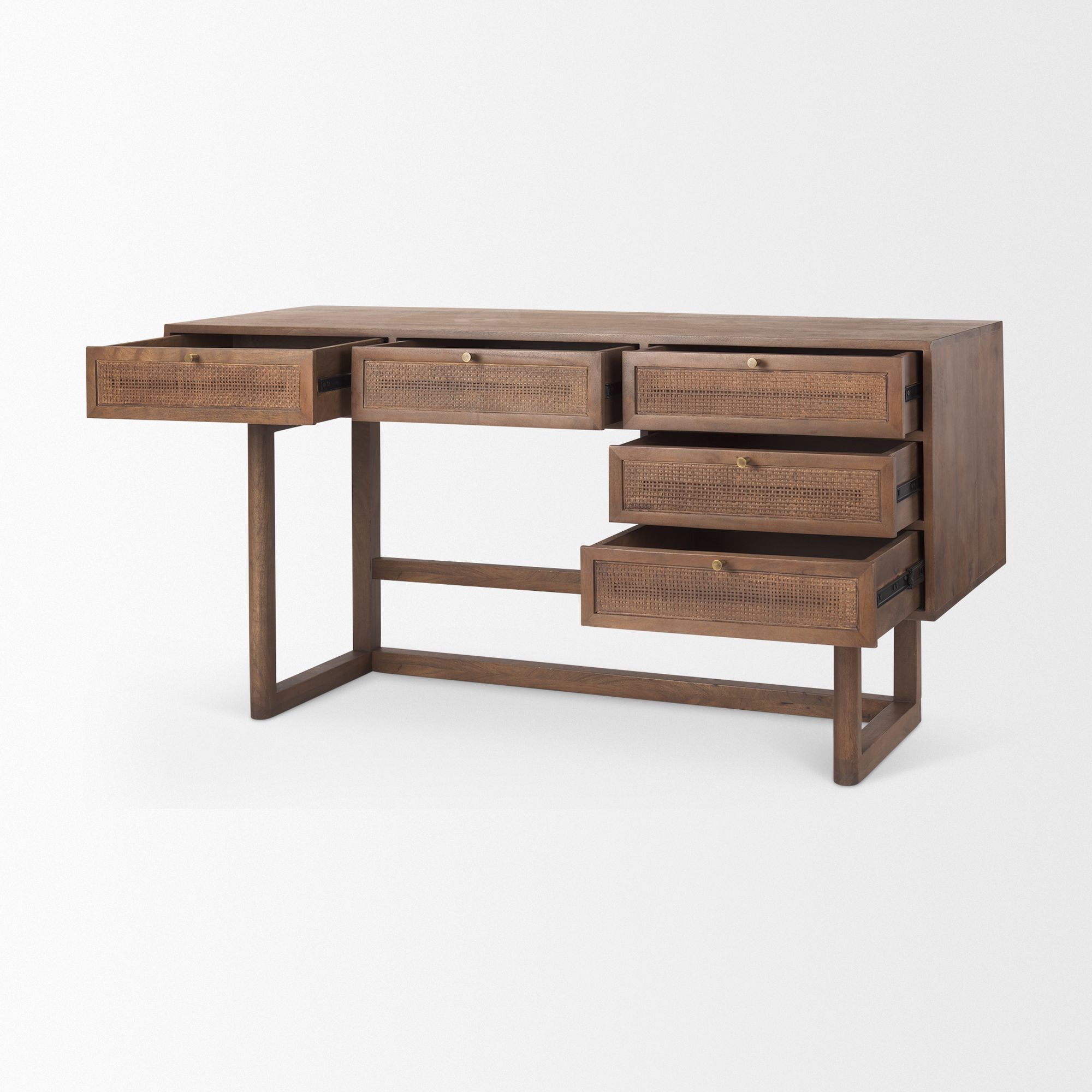 Mercana Grier Desk with Cane - Brown