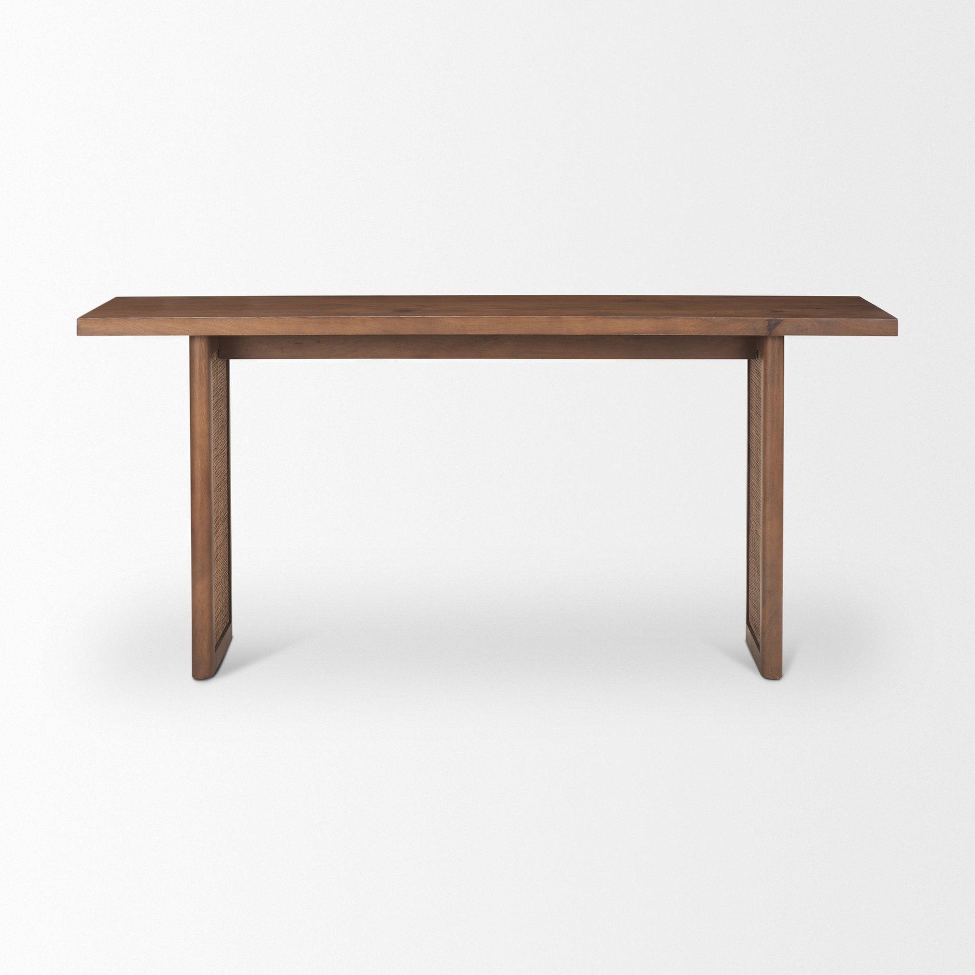 Mercana Grier Console Table with Cane - Brown