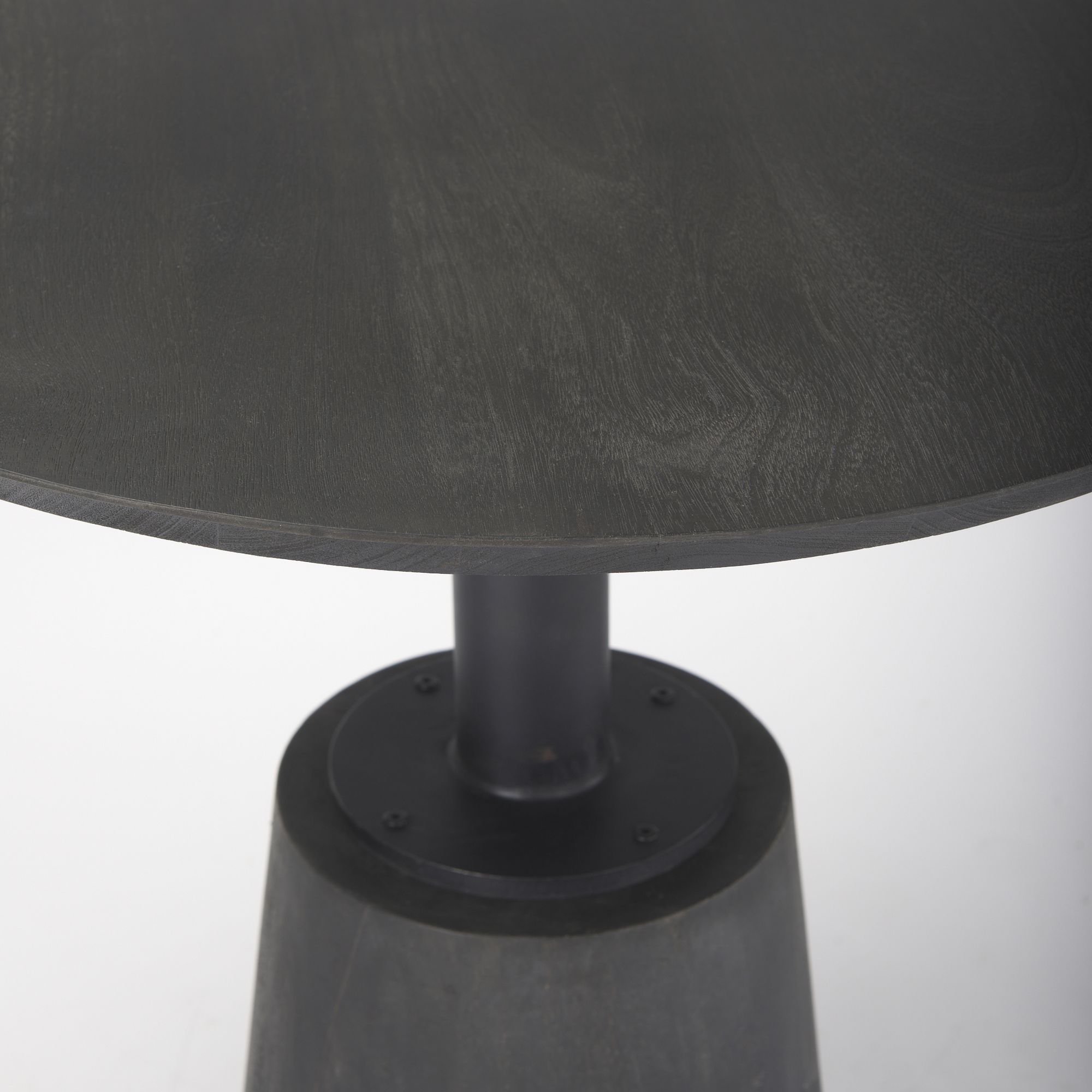 Mercana 32" Round Accent Pedestal Bistro Table - Black, Wood/Metal