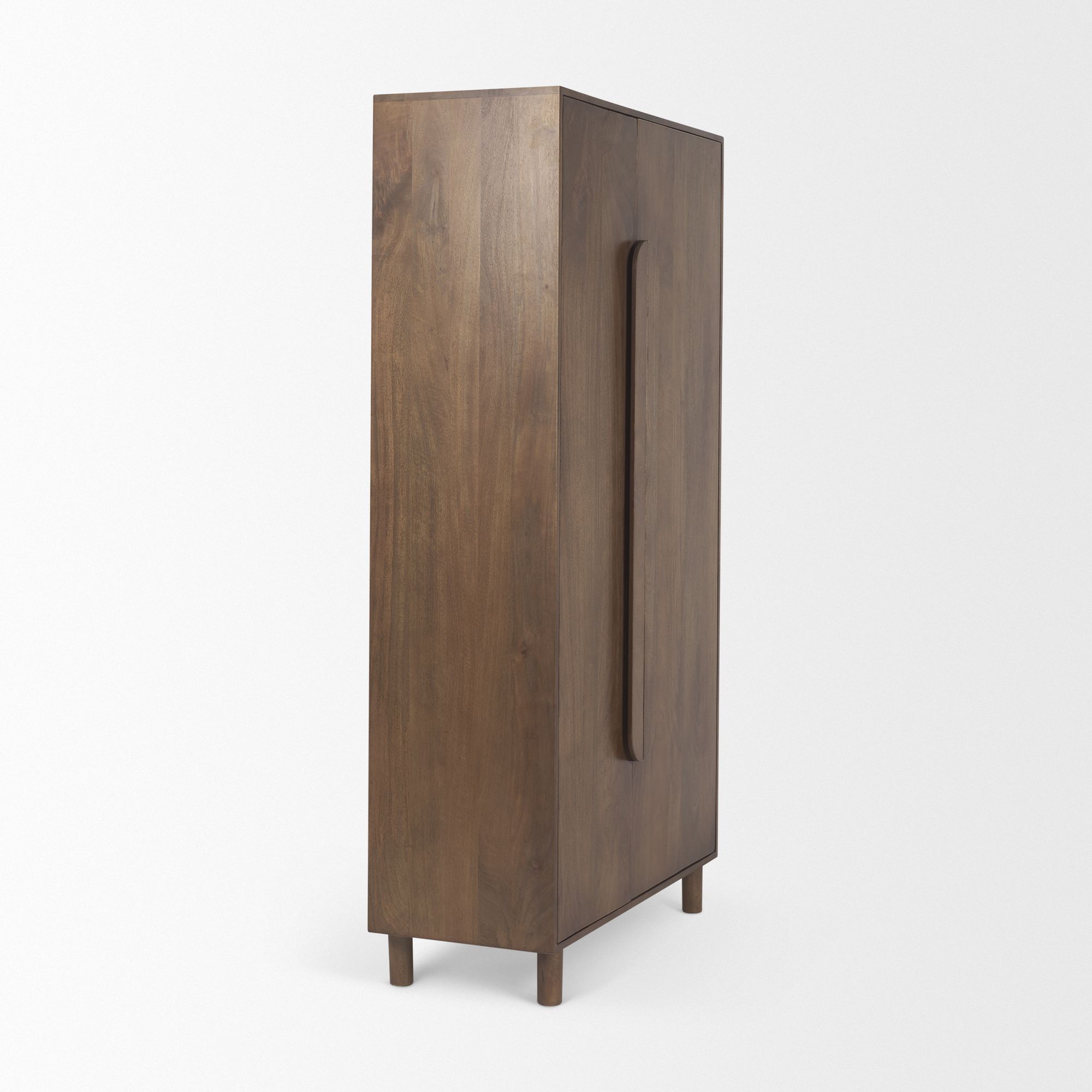 Mercana - Astrid Medium Brown Solid Wood Armoire