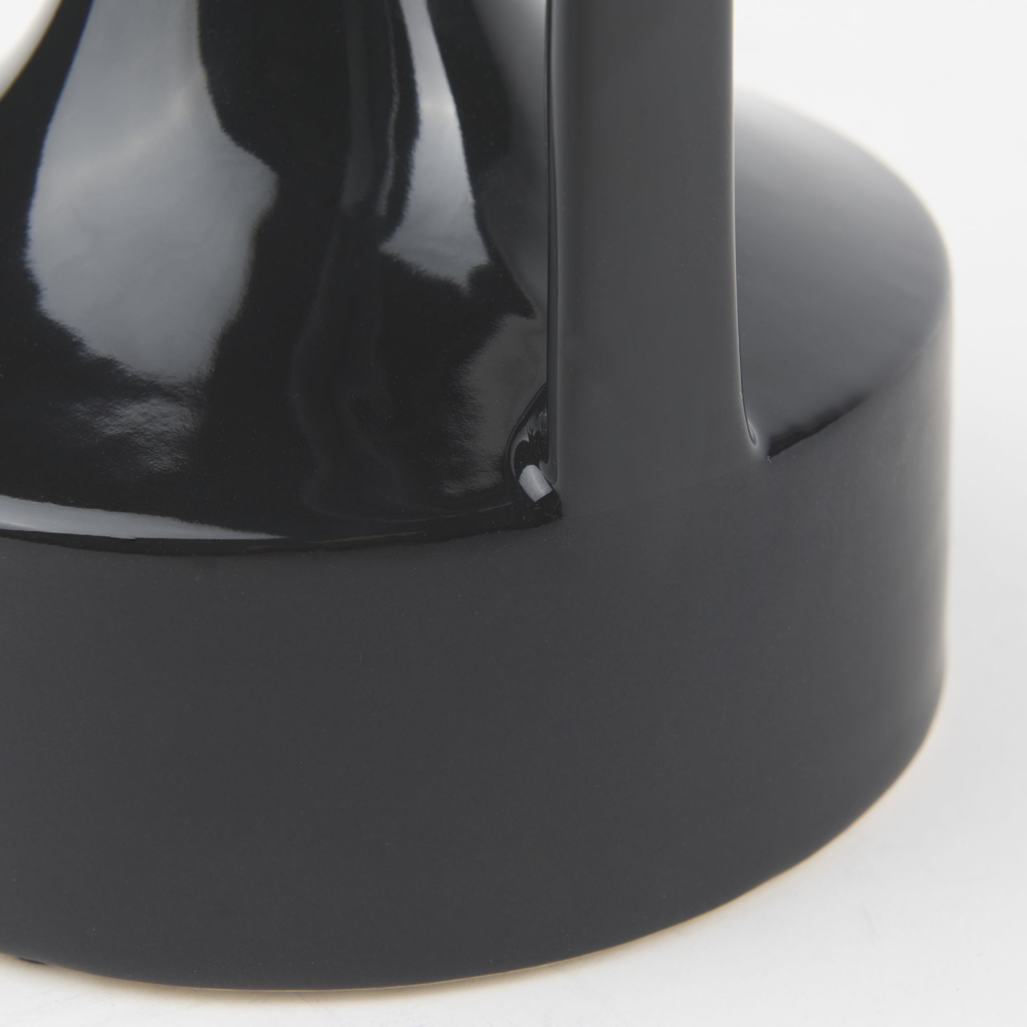 Mercana Burton Small Ceramic Jug Vase - Glossy Black