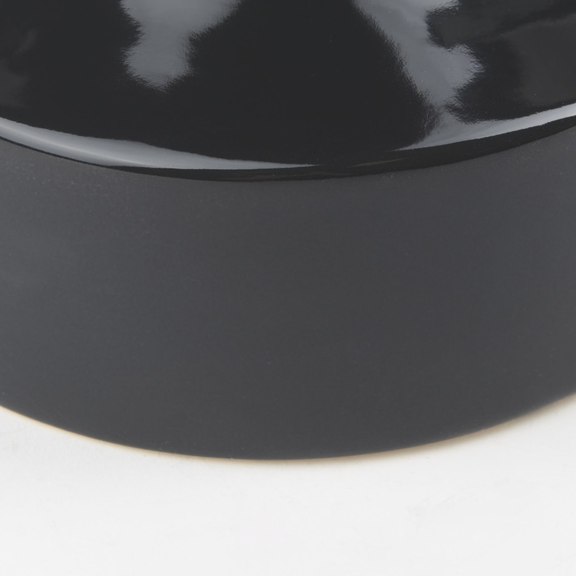 Mercana Burton Small Ceramic Jug Vase - Glossy Black