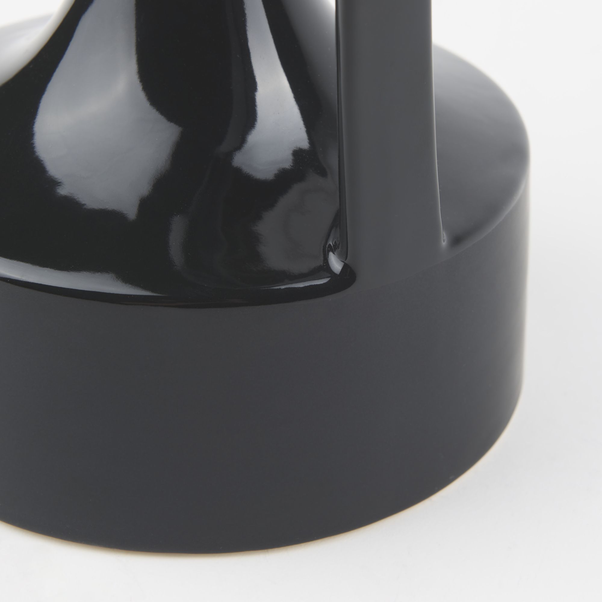 Mercana Burton Medium Ceramic Jug Vase - Glossy Black