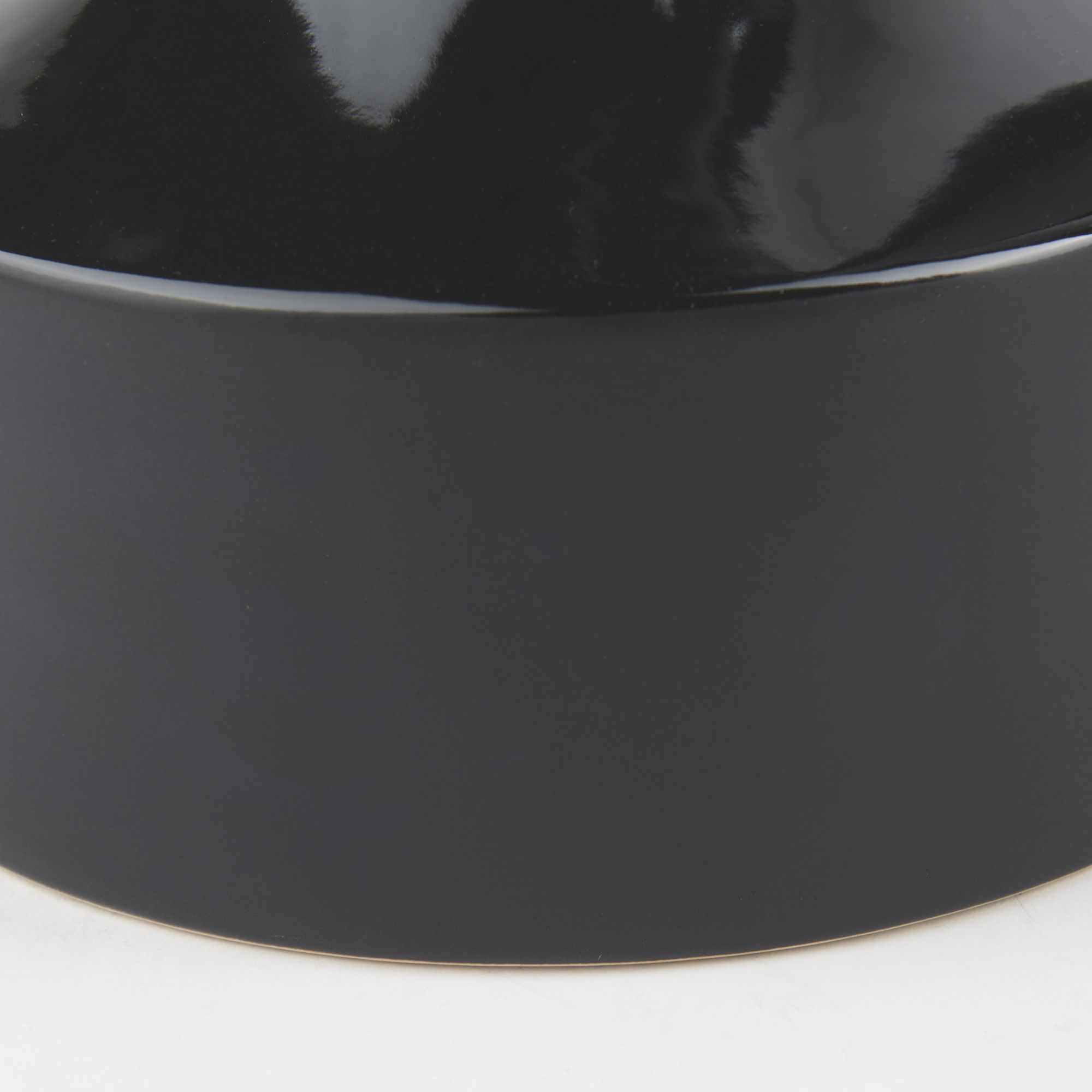 Mercana Burton Large Ceramic Jug Vase - Glossy Black