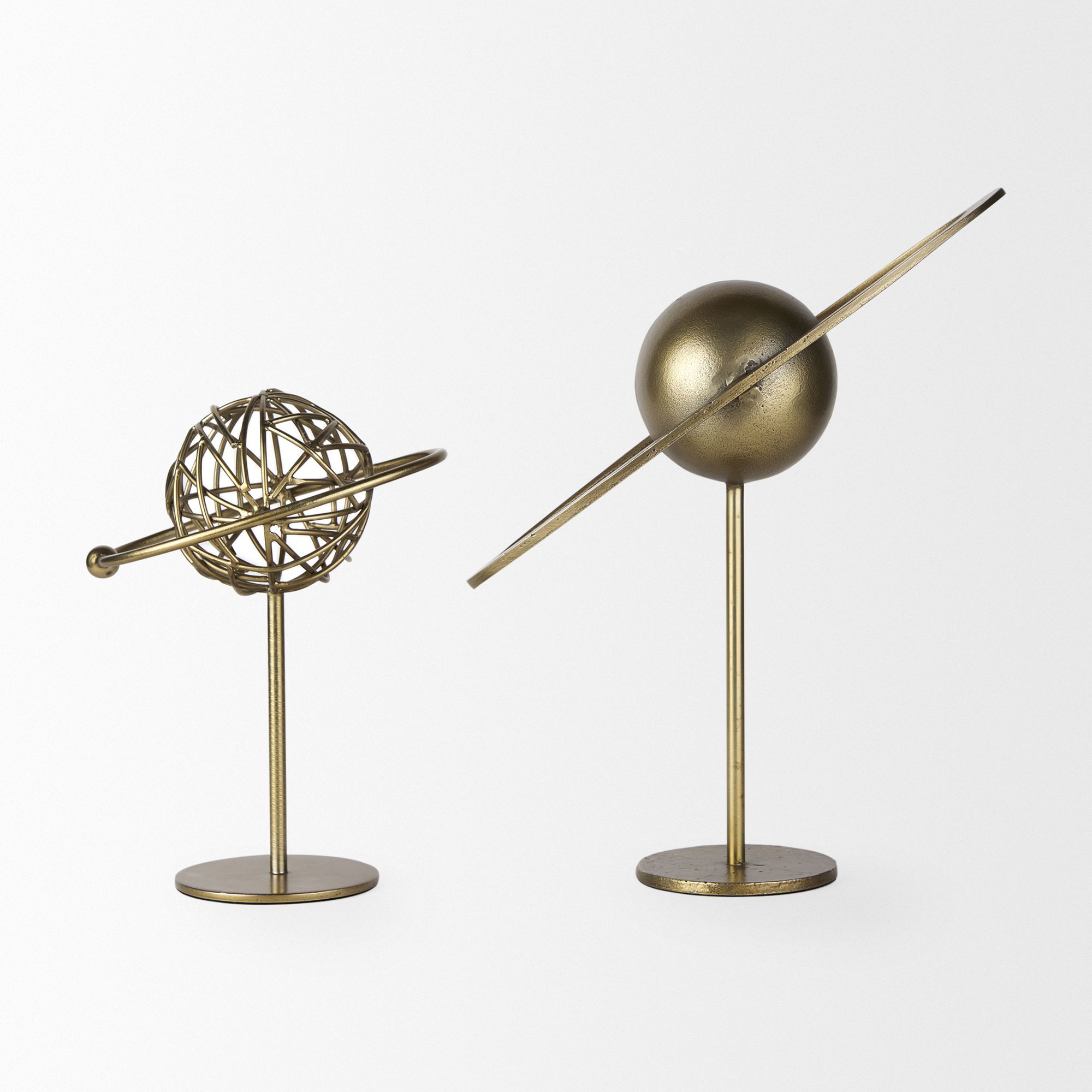 Mercana Atlas 10" Metal Solar System Ornament - Gold