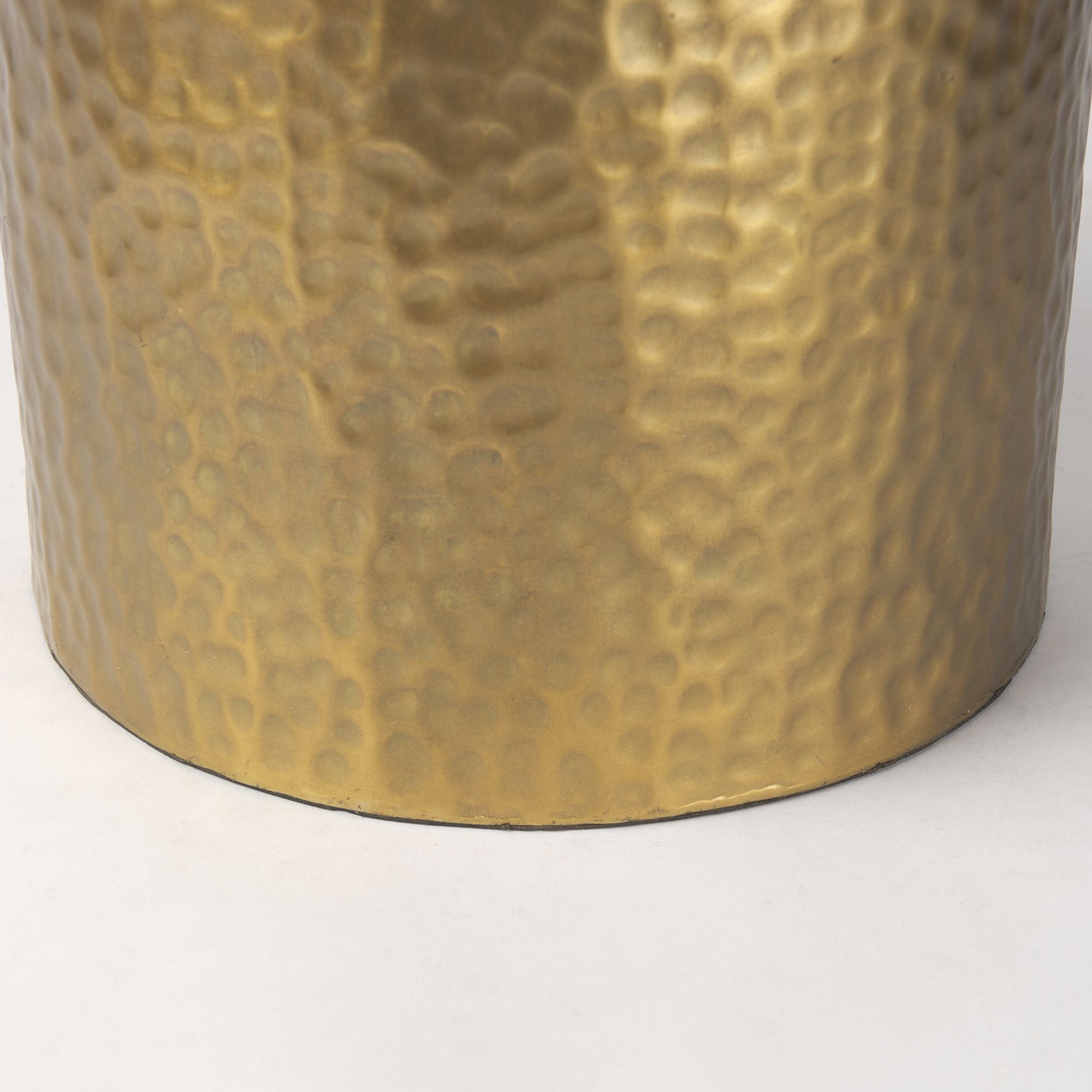 Mercana Leo Table Lamp with White Fabric Shade - Gold