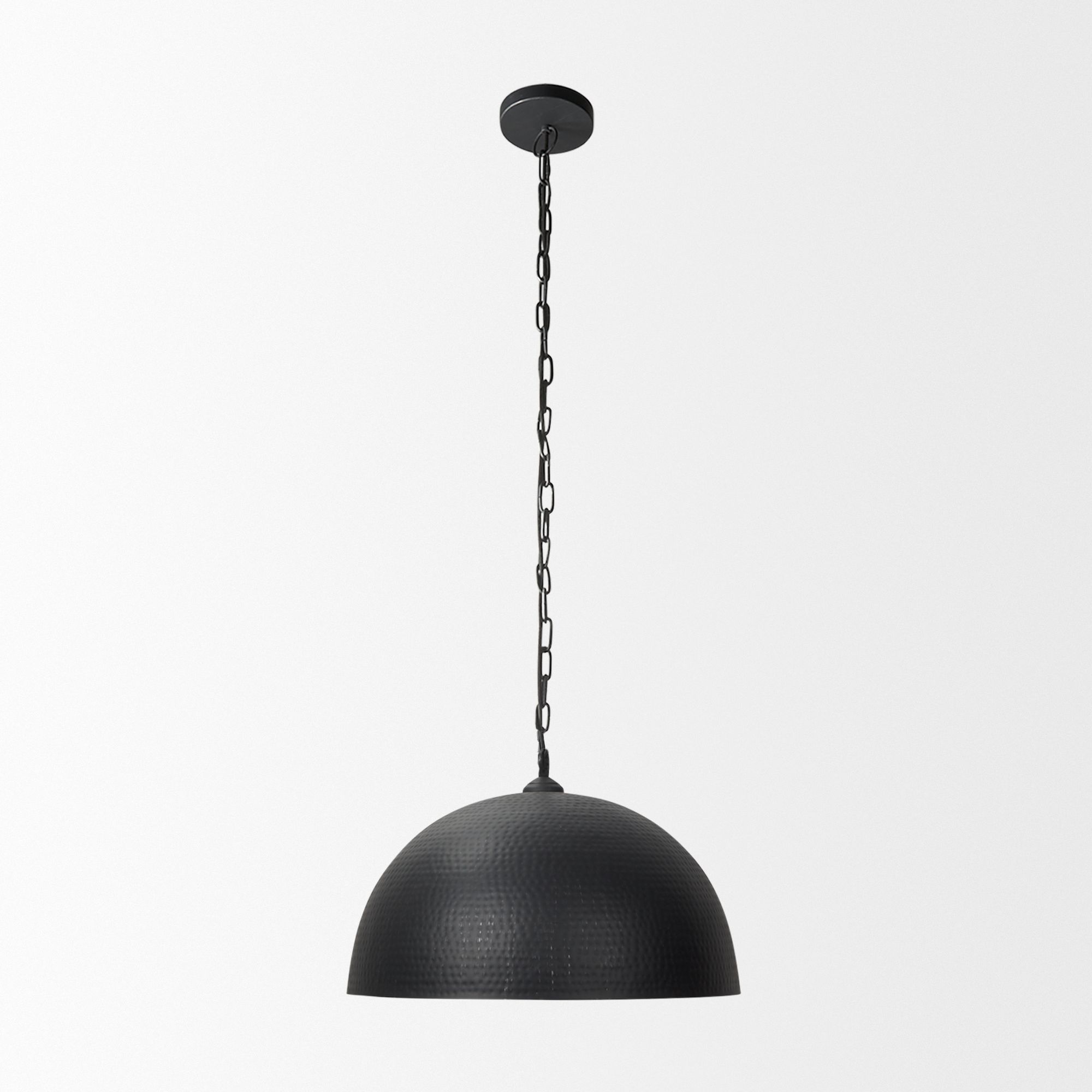 Mercana Karina 24" Round Pendant Light - Black, Metal