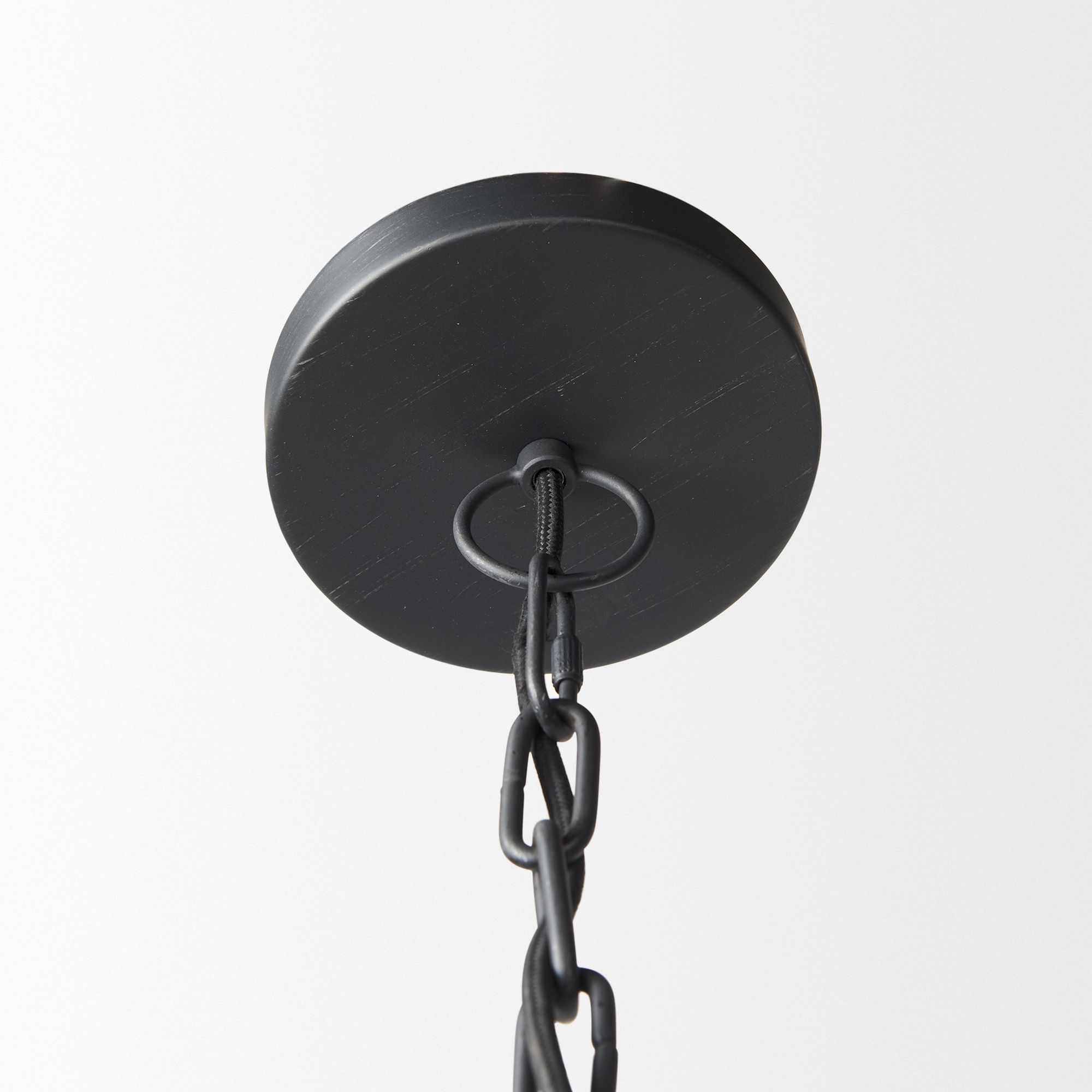 Mercana Karina 24" Round Pendant Light - Black, Metal