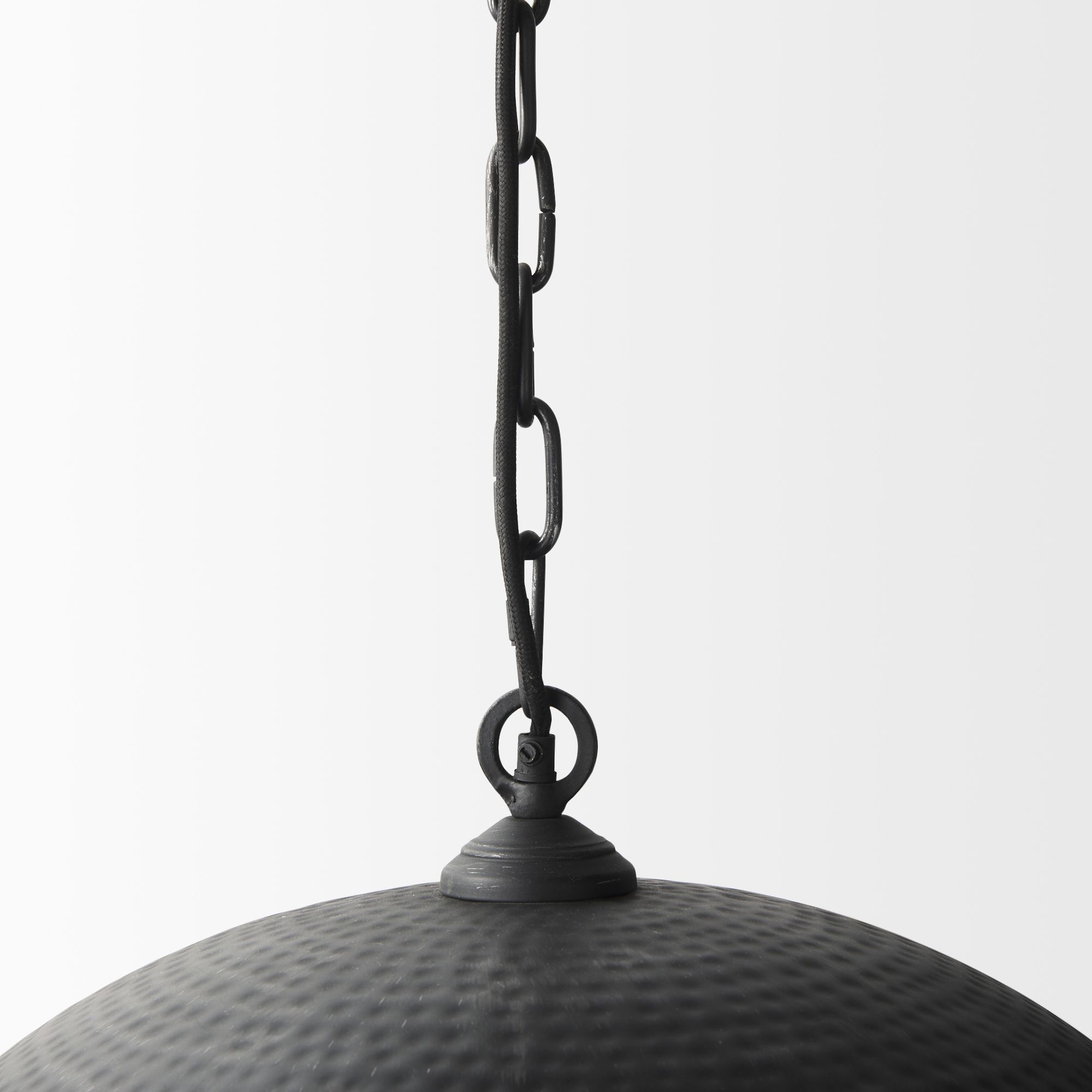 Mercana Karina 24" Round Pendant Light - Black, Metal