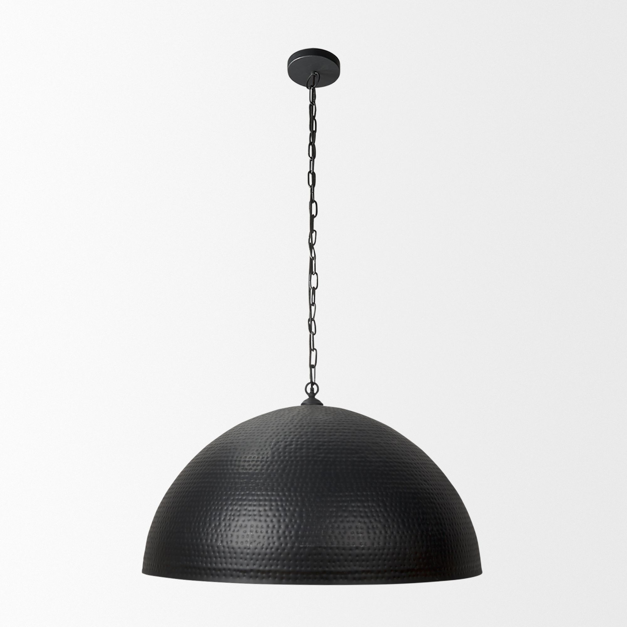 Mercana Karina 36" Round Pendant Light - Black, Metal