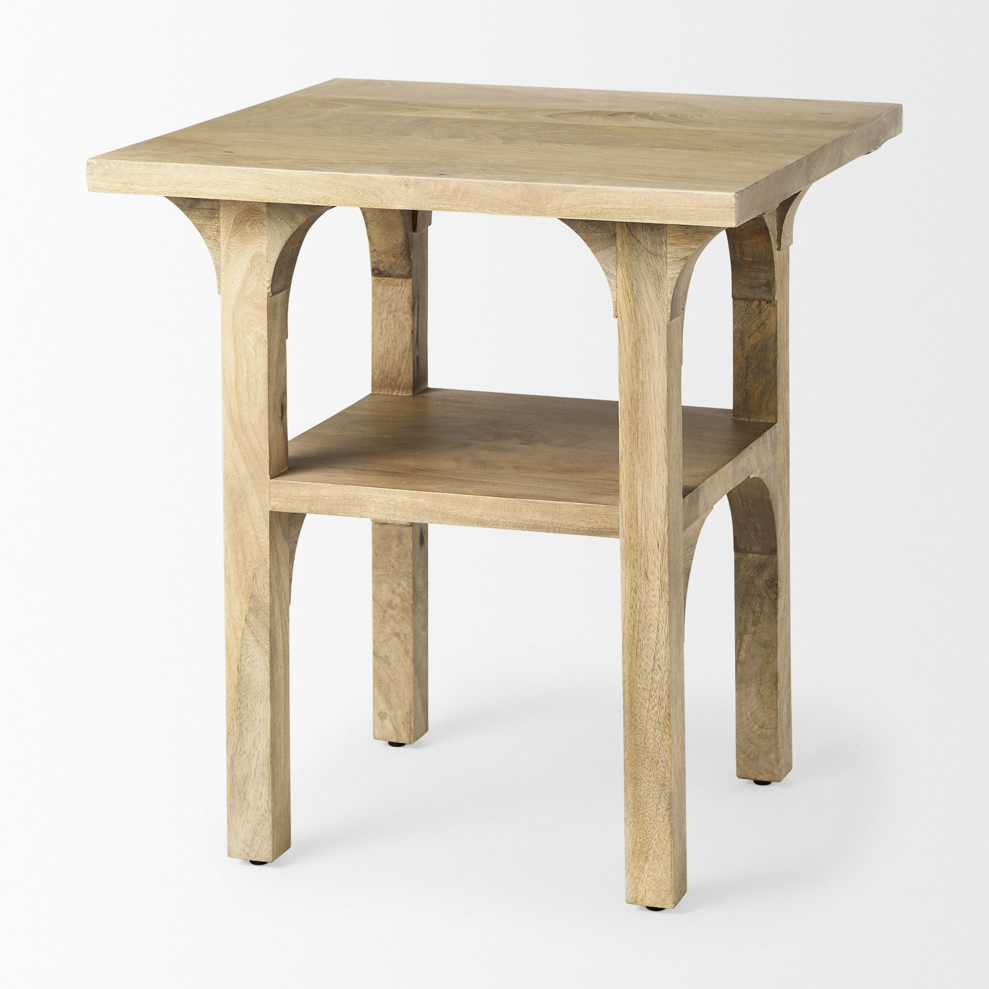 Mercana - Candace Light Wood Bridge Accent Table